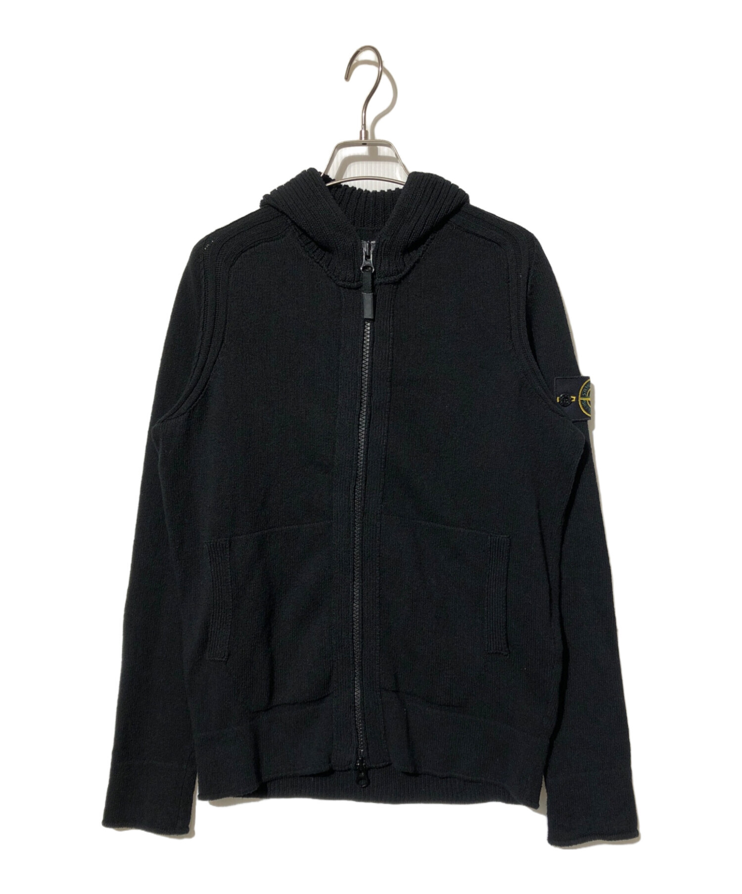 中古・古着通販】STONE ISLAND (ストーンアイランド) COTTON KNIT ZIP UP SWEATER ブラック  サイズ:S｜ブランド・古着通販 トレファク公式【TREFAC FASHION】スマホサイト