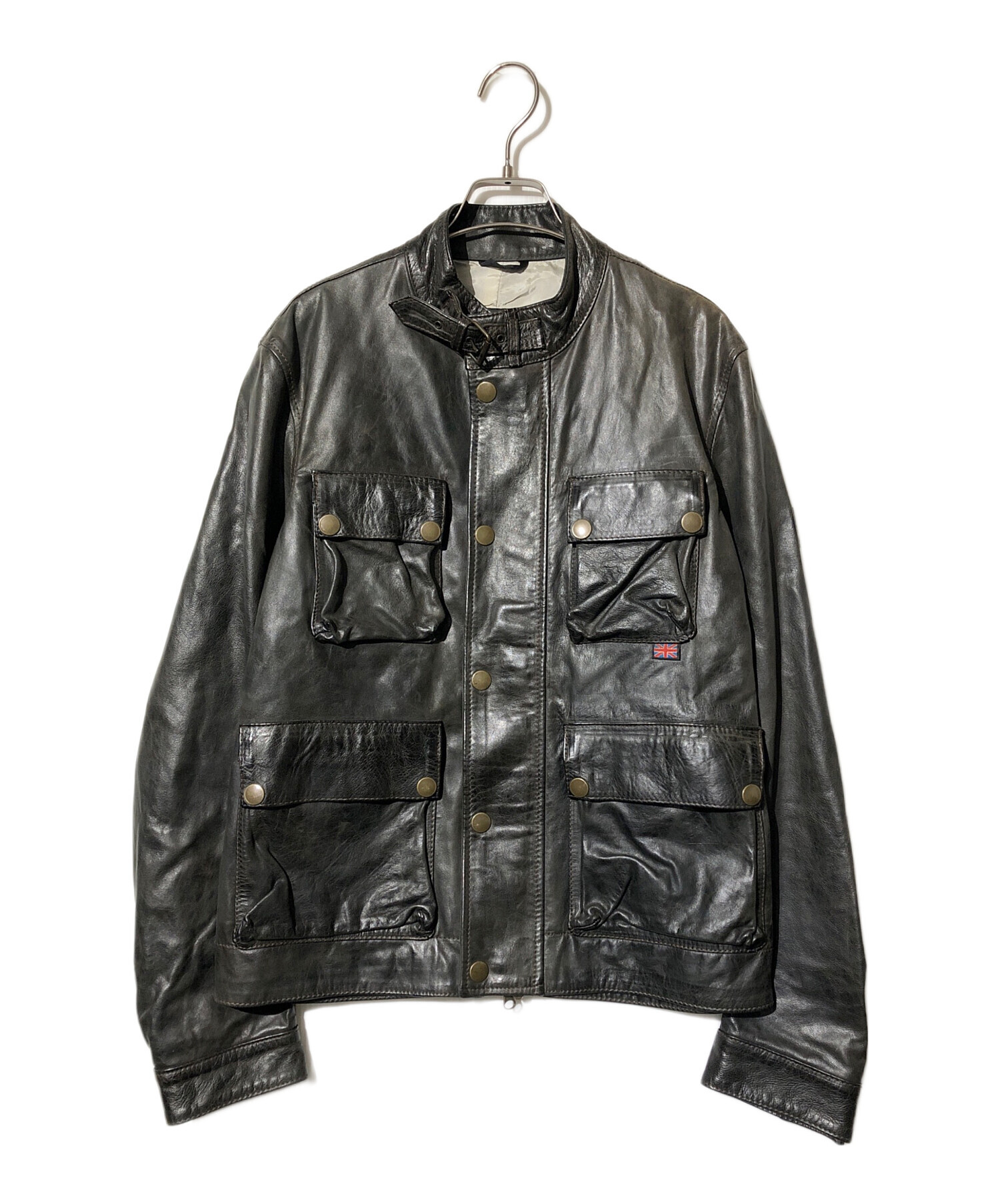 中古・古着通販】BELSTAFF (ベルスタッフ) モーターサイクルレザージャケット ブラック サイズ:M｜ブランド・古着通販  トレファク公式【TREFAC FASHION】スマホサイト