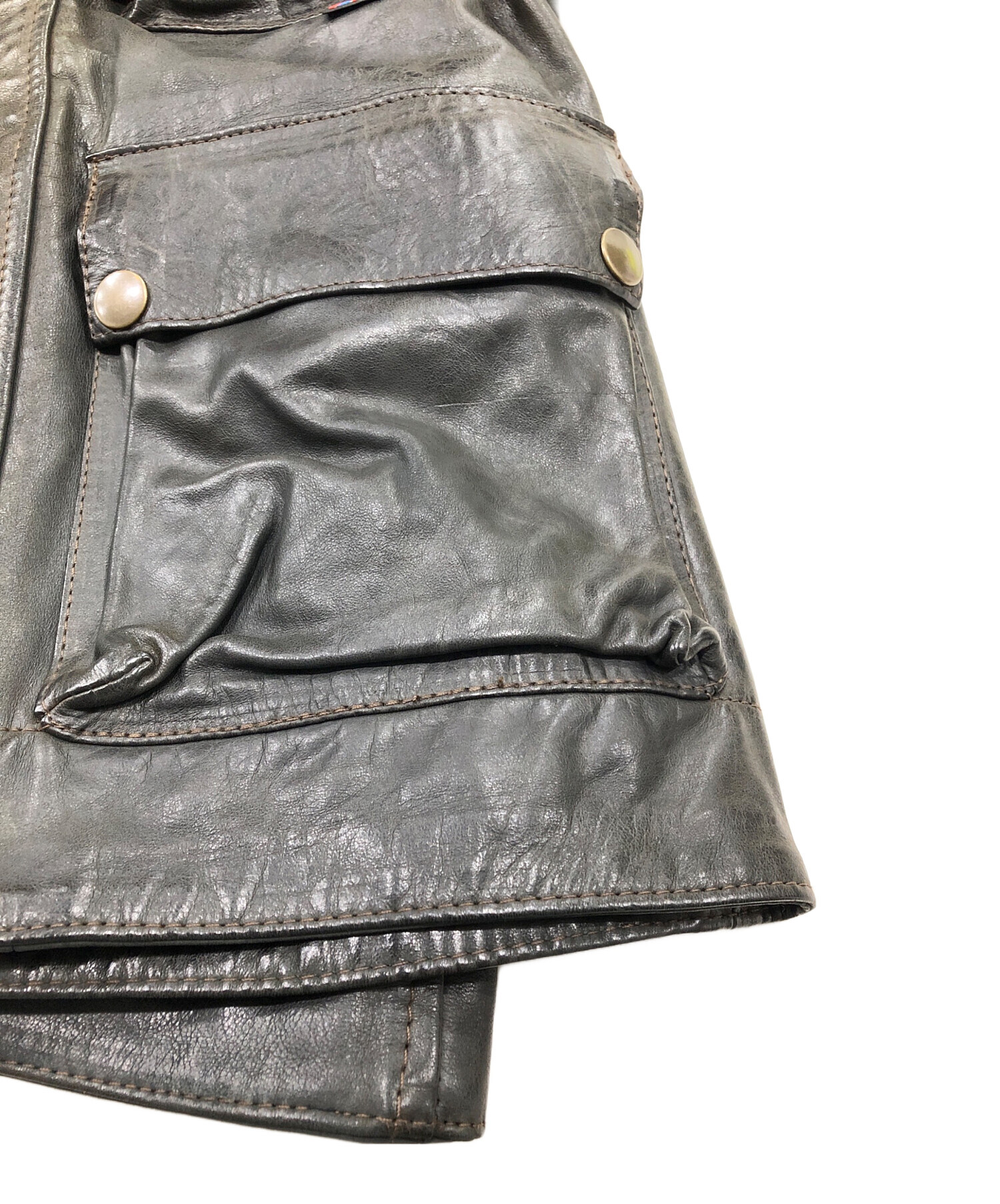 中古・古着通販】BELSTAFF (ベルスタッフ) モーターサイクルレザージャケット ブラック サイズ:M｜ブランド・古着通販  トレファク公式【TREFAC FASHION】スマホサイト