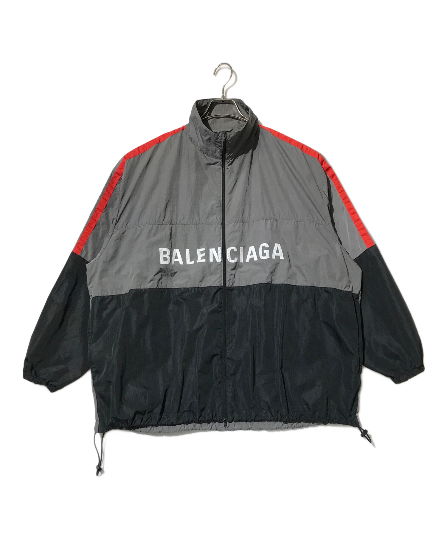 BALENCIAGA (バレンシアガ) トラックナイロンジャケット グレー サイズ:44