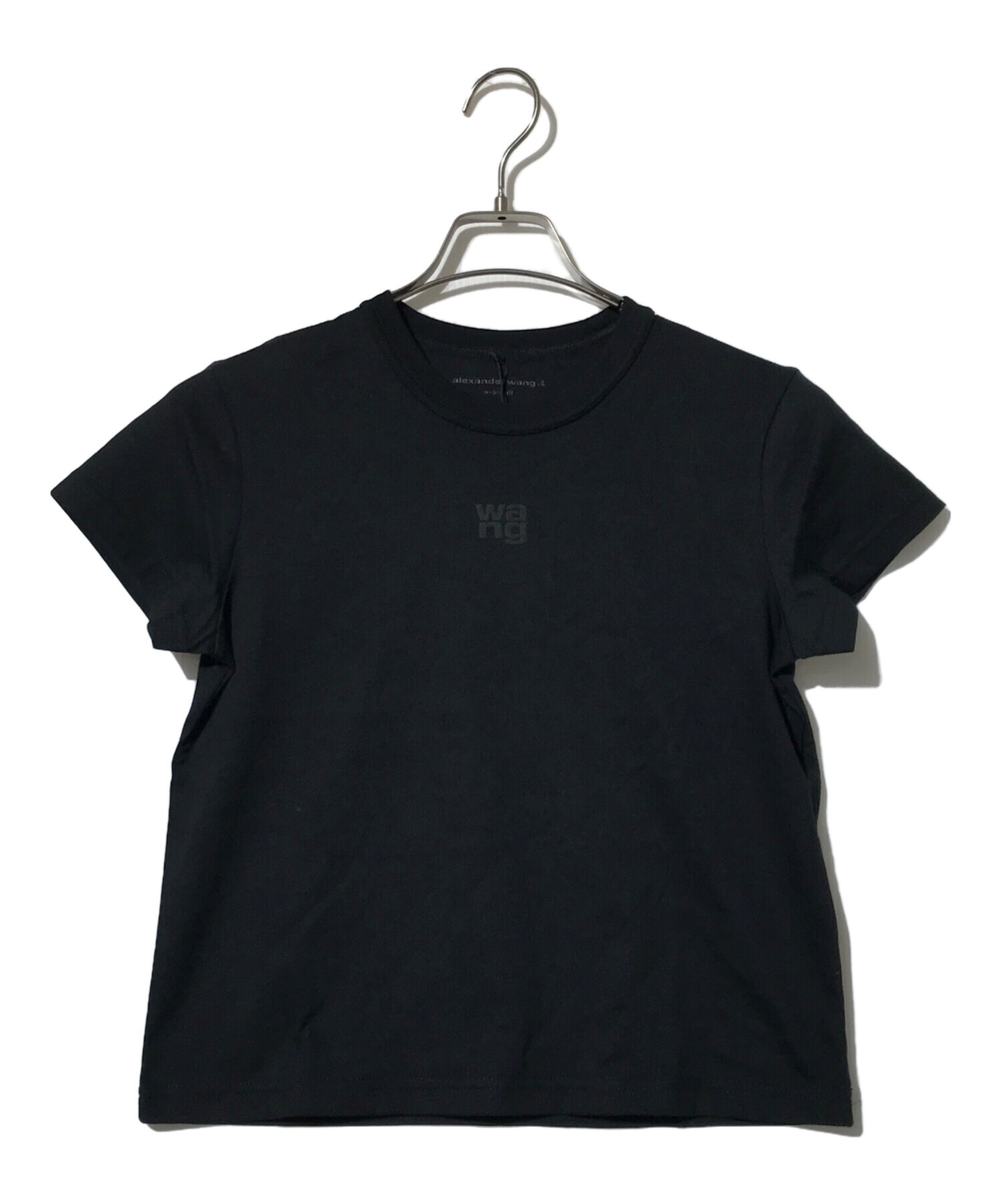 中古・古着通販】ALEXANDER WANG (アレキサンダーワン) ロゴ プリント クルーネック T シャツ ブラック  サイズ:XS｜ブランド・古着通販 トレファク公式【TREFAC FASHION】スマホサイト