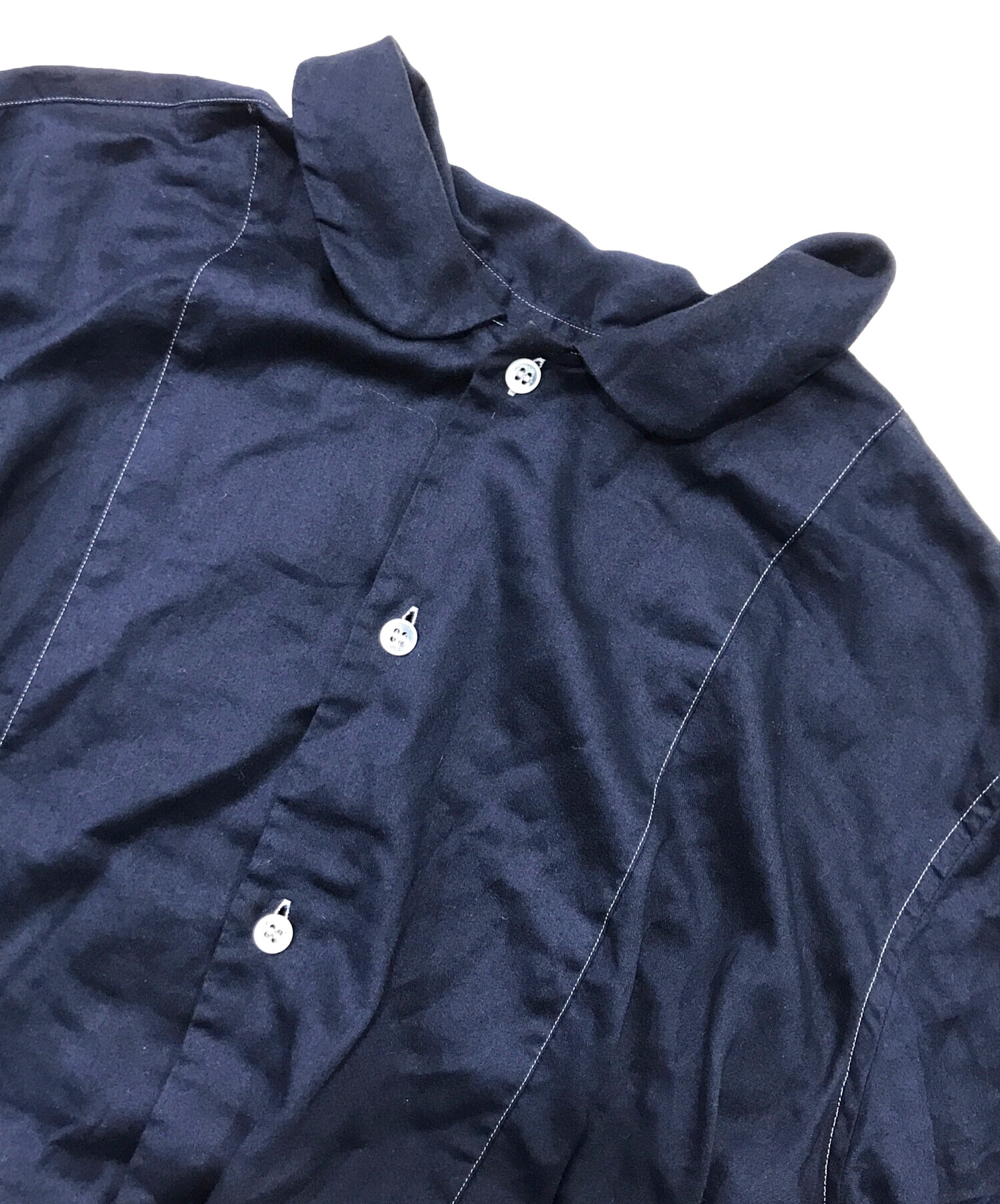 中古・古着通販】tricot COMME des GARCONS (トリココムデギャルソン) ガーゼコットンインディゴロングワンピース ネイビー  サイズ:S｜ブランド・古着通販 トレファク公式【TREFAC FASHION】スマホサイト