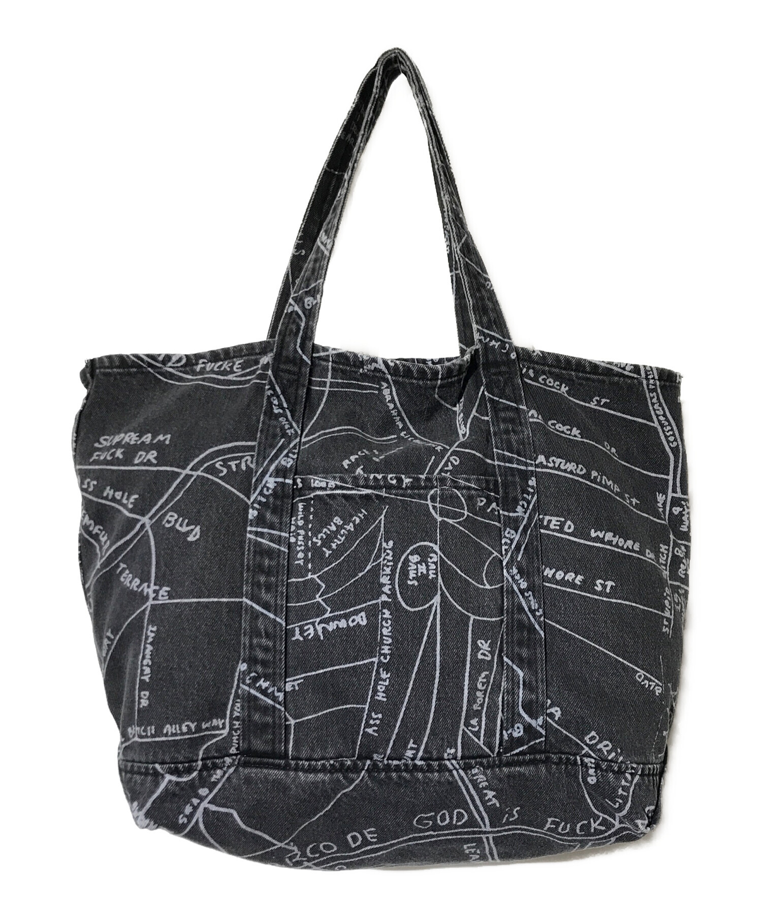 中古・古着通販】SUPREME (シュプリーム) 19SS Gonz Map Denim Tote ブラック｜ブランド・古着通販  トレファク公式【TREFAC FASHION】スマホサイト