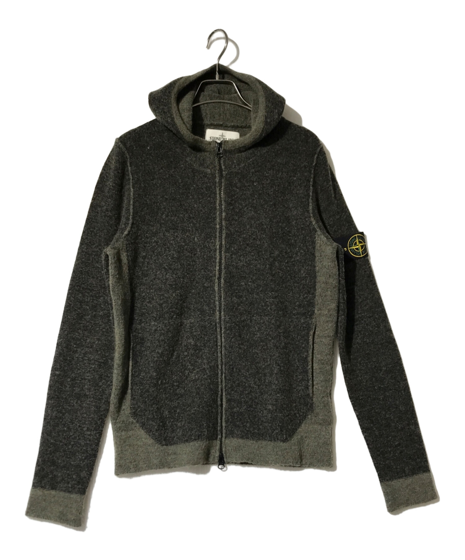 中古・古着通販】STONE ISLAND (ストーンアイランド) ニットパーカー/LANA WOOL KNIT HOODIE グリーン  サイズ:Ｓ｜ブランド・古着通販 トレファク公式【TREFAC FASHION】スマホサイト