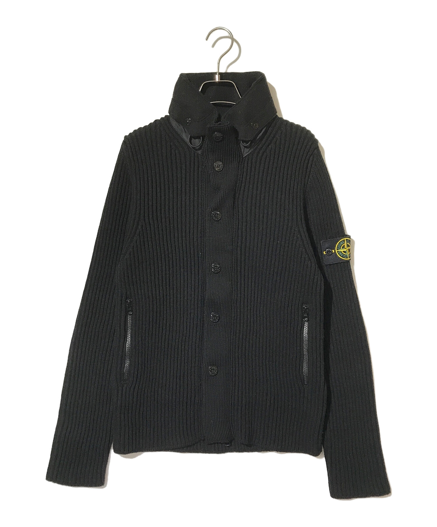 中古・古着通販】STONE ISLAND (ストーンアイランド) 13AW ジップアップニットブルゾン ブラック サイズ:Ｓ｜ブランド・古着通販  トレファク公式【TREFAC FASHION】スマホサイト