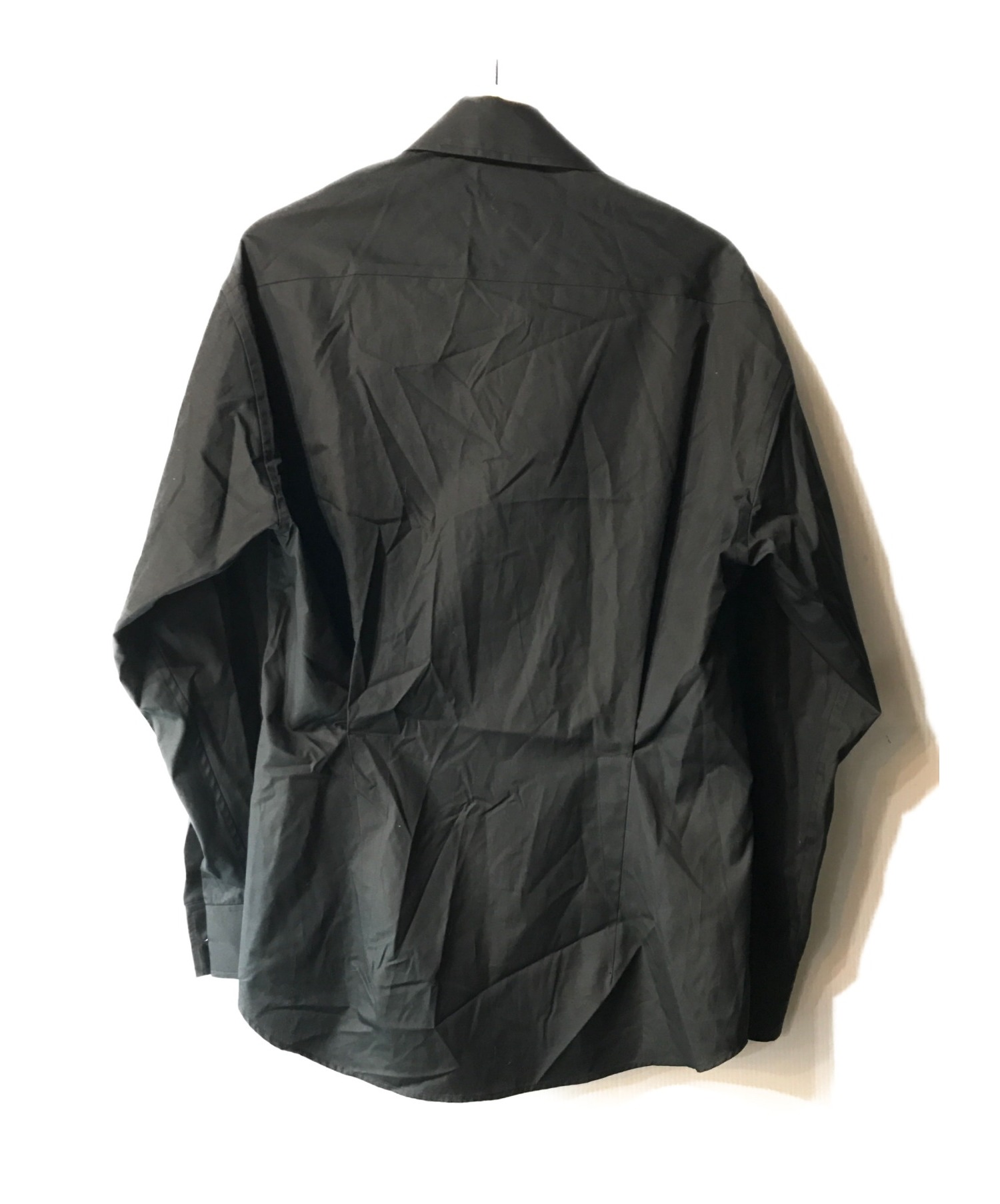 Vivienne Westwood man (ヴィヴィアン ウェストウッド マン) アシンメトリーシャツ ブラック サイズ:48