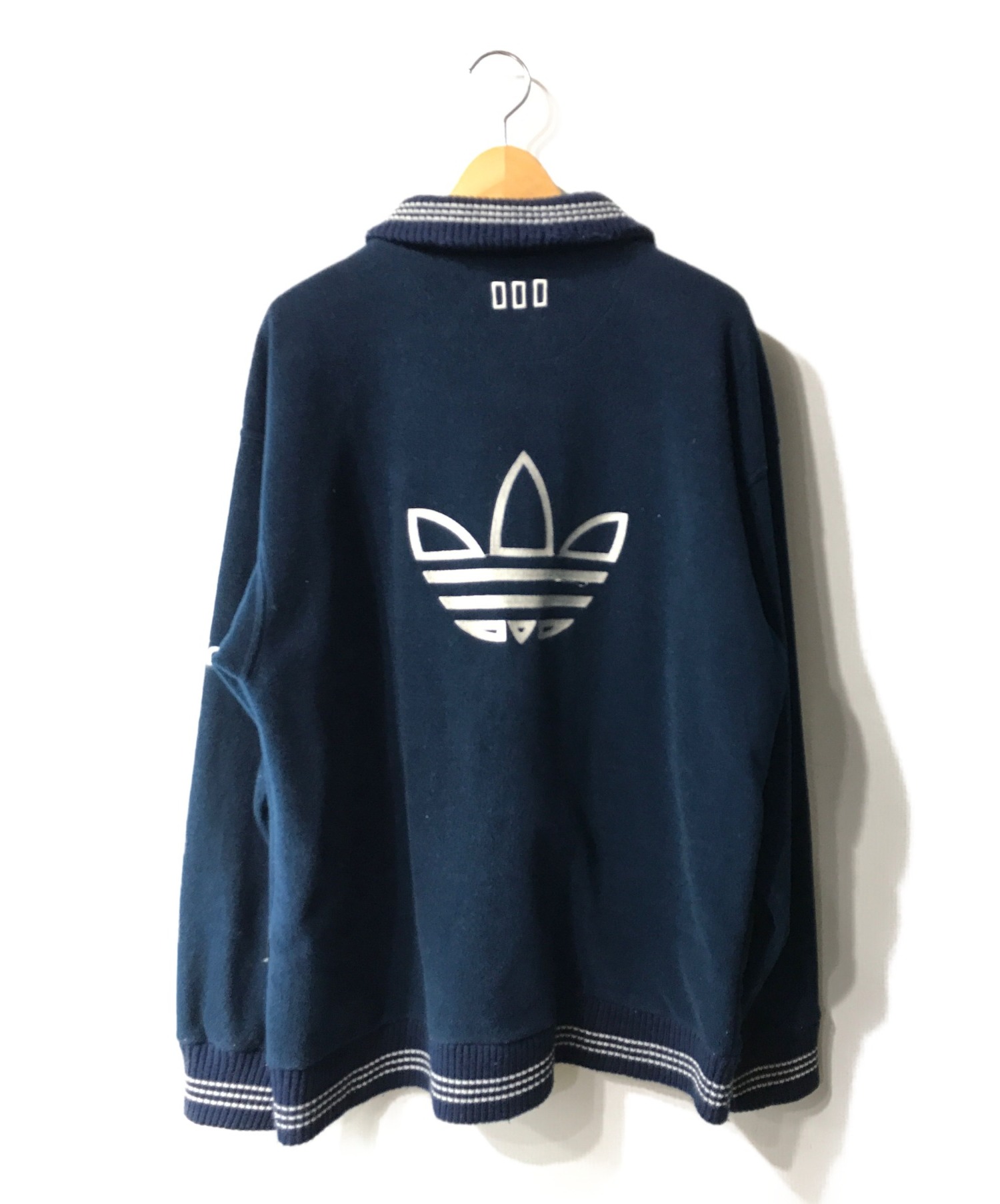 adidas (アディダス) 【OLD】80’sハーフジップボアトップ ネイビー サイズ:L