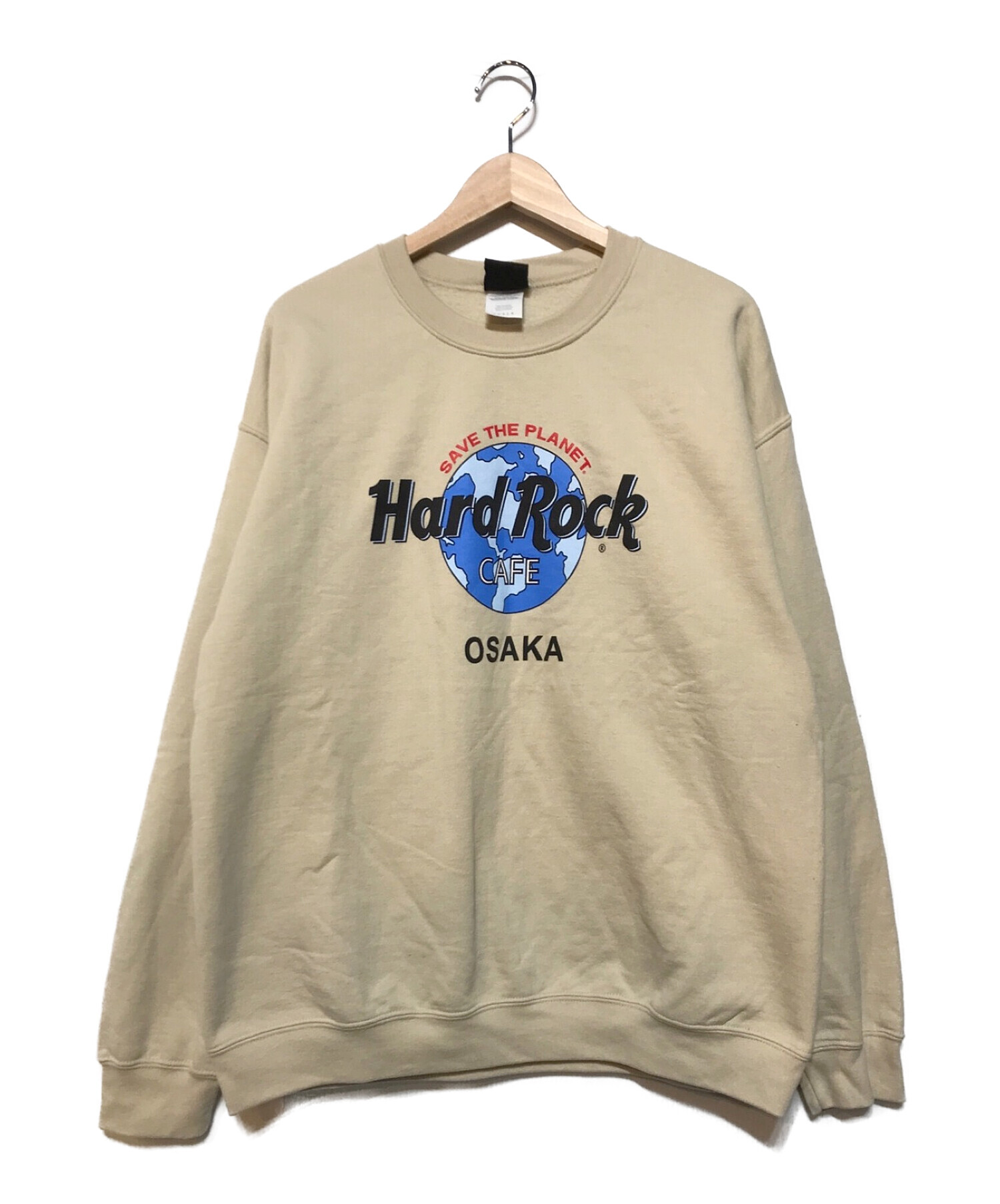 Hard Rock cafe (ハードロックカフェ) 【OLD】クルーネックスウェット ベージュ サイズ:L