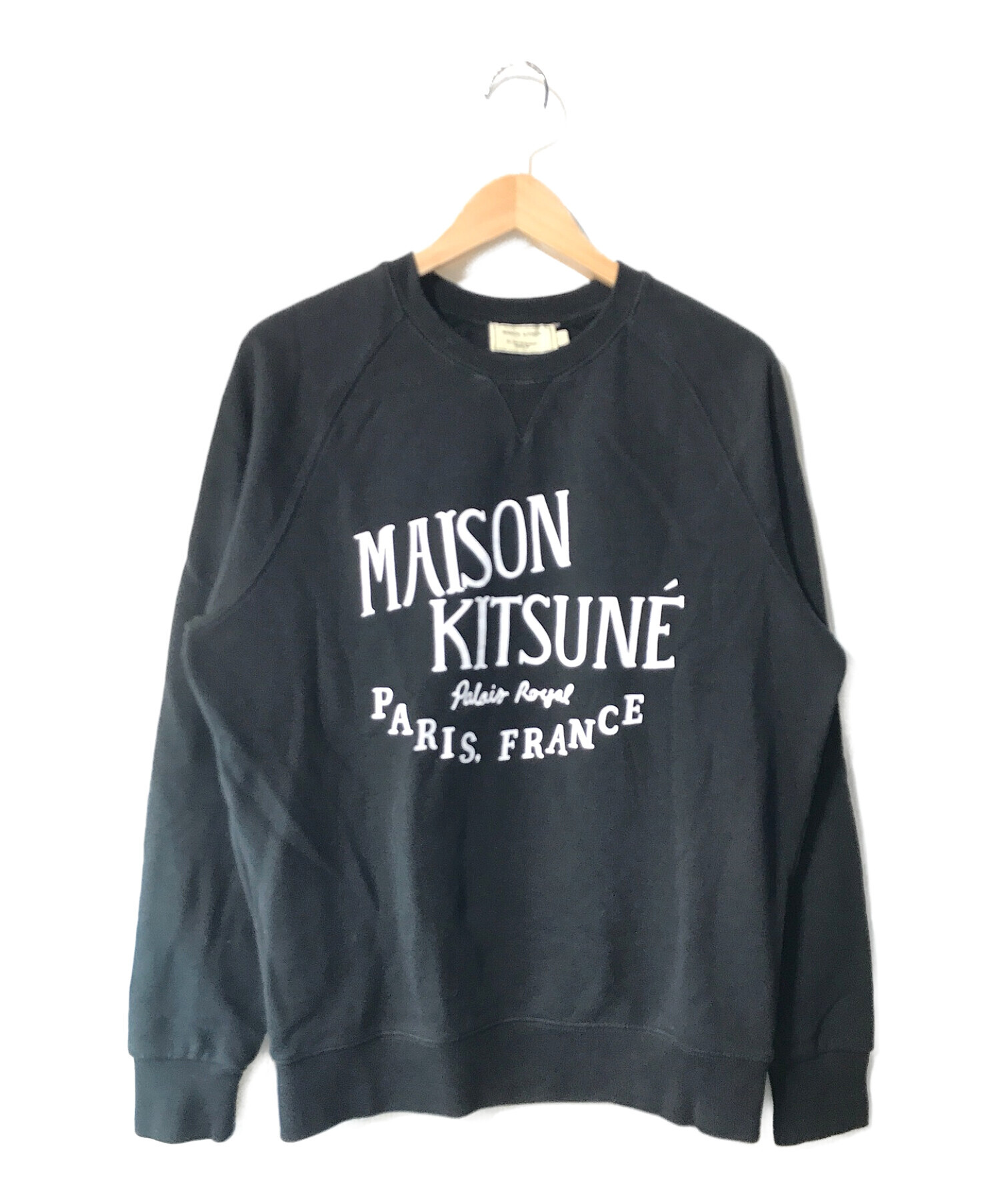 maison kitsune (メゾンキツネ) スウェットシャツ パレス ロイヤル ブラック サイズ:S