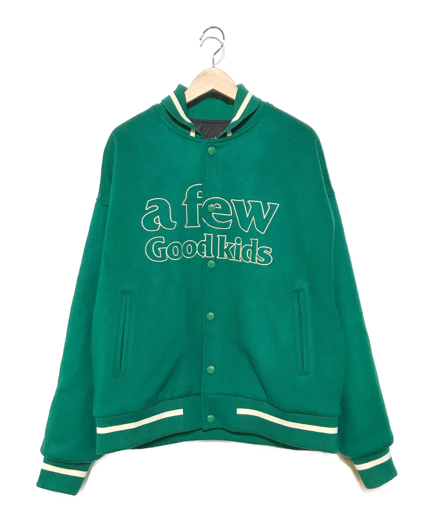 A FEW GOOD KIDS (アフューグッドキッズ) ANGEL COLLAGE JKT/エンジェルカレッジジャケット グリーン サイズ:XL