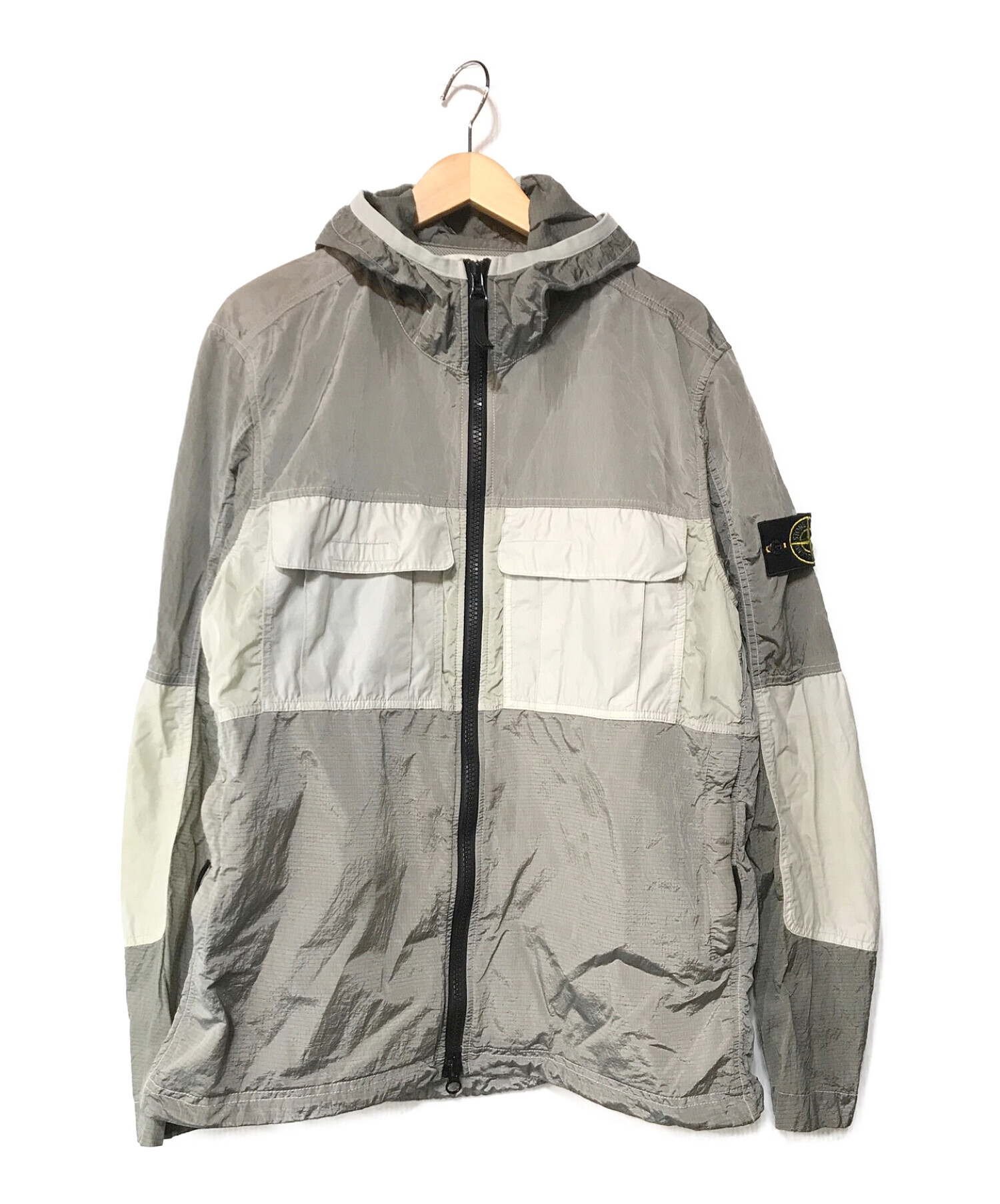 STONE ISLAND (ストーンアイランド) NYLON METAL WATRO RIPSTOP BLOU グレー サイズ:L