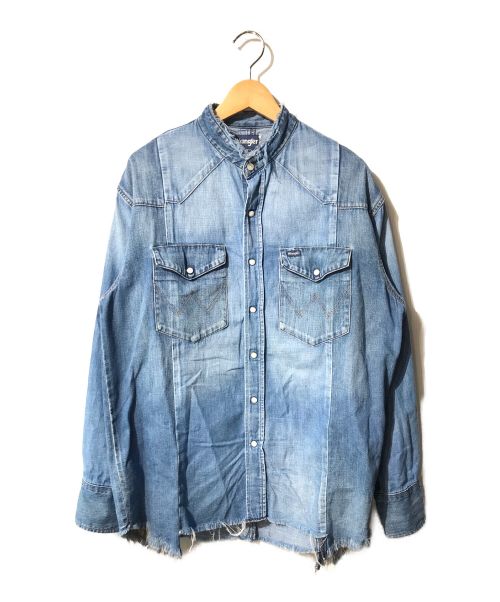 中古・古着通販】Wrangler (ラングラー) リメイクデニムシャツ インディゴ サイズ:Ⅿ｜ブランド・古着通販 トレファク公式【TREFAC  FASHION】スマホサイト