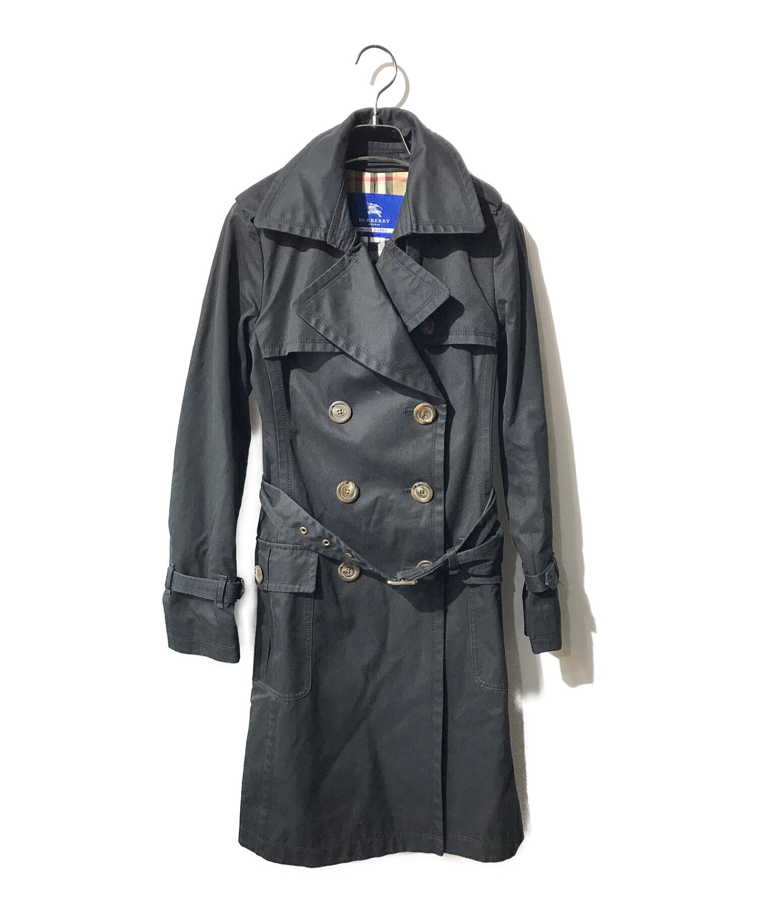 中古・古着通販】BURBERRY BLUE LABEL (バーバリーブルーレーベル) トレンチコート ネイビー サイズ:Ⅿ｜ブランド・古着通販  トレファク公式【TREFAC FASHION】スマホサイト