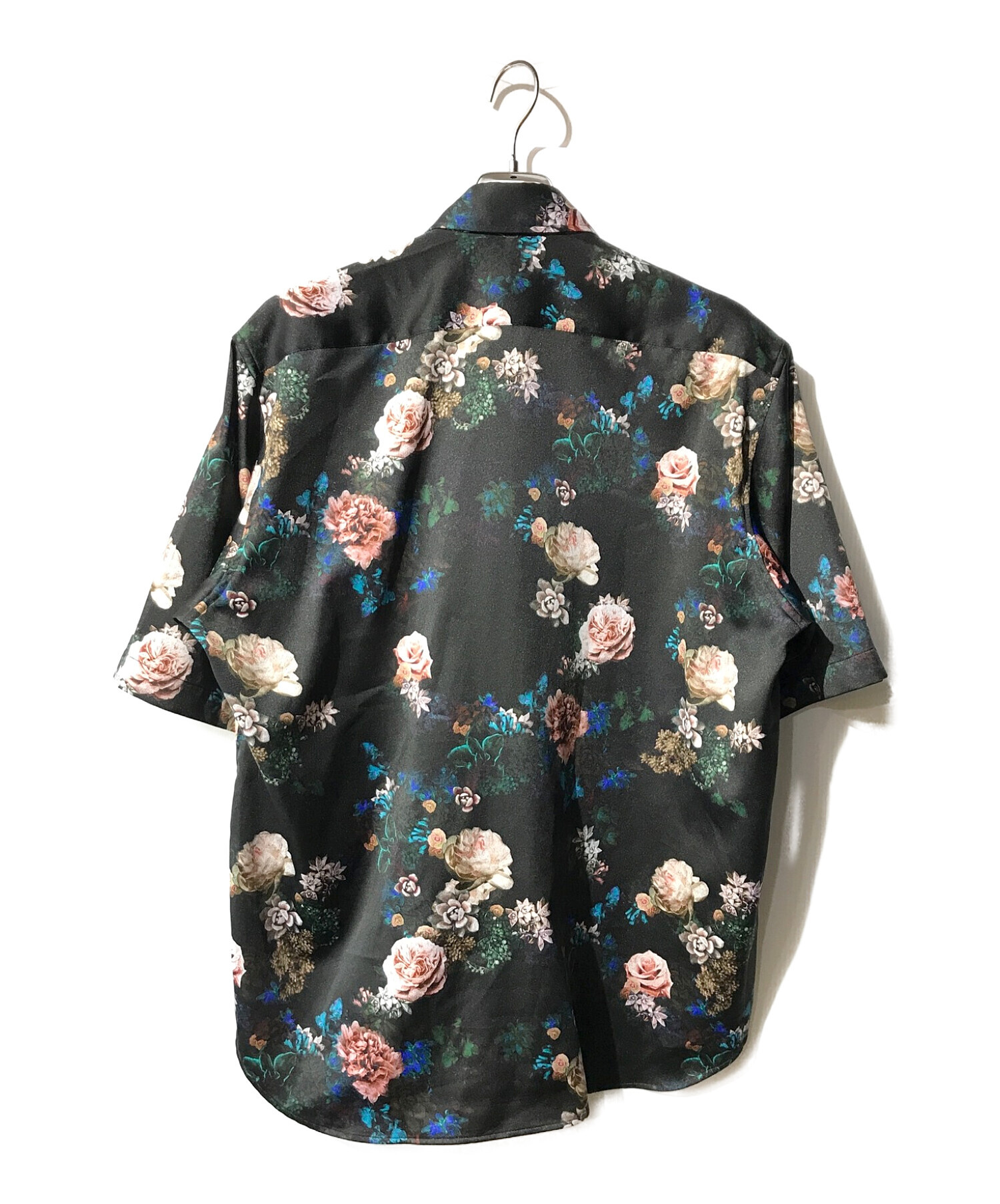 JOHN LAWRENCE SULLIVAN (ジョンローレンスサリバン) 総柄Flower S/S Shirt ブラック サイズ:46