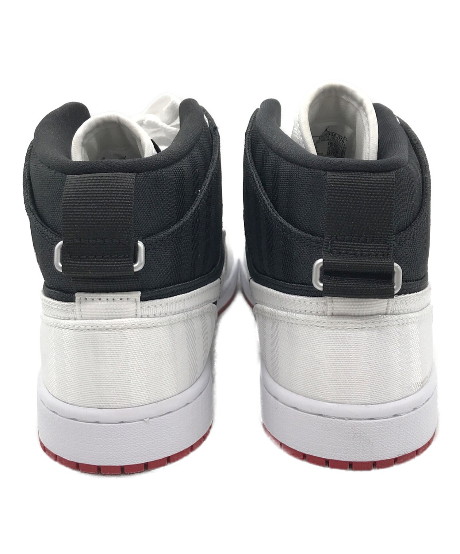 NIKE (ナイキ) WMNS Air Jordan 1 Mid SE Utility Canvas White Black Gym Red  サイズ:27cm