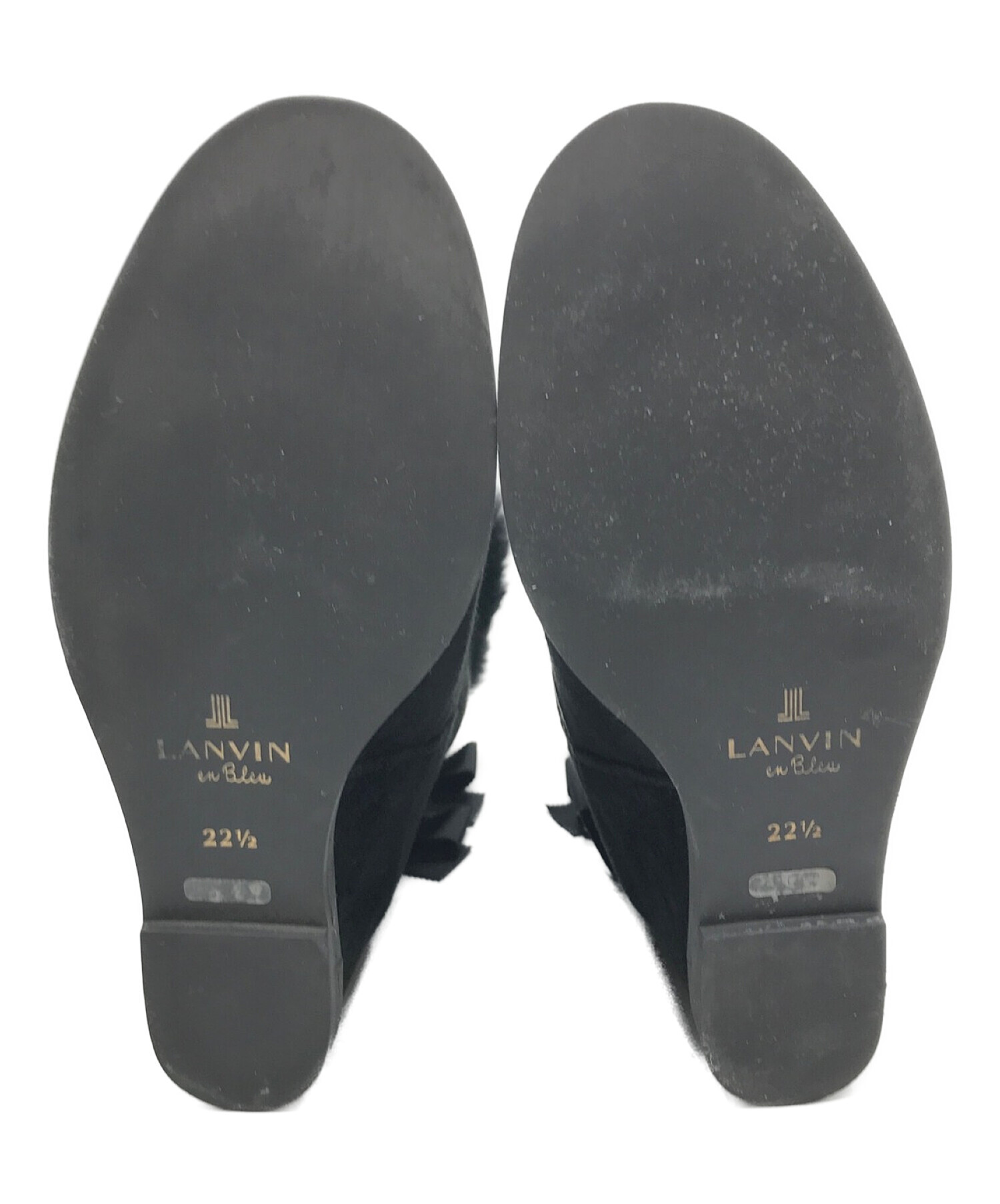 LANVIN en Bleu (ランバンオンブルー) ムートンブーツ ブラック サイズ:22.5cm