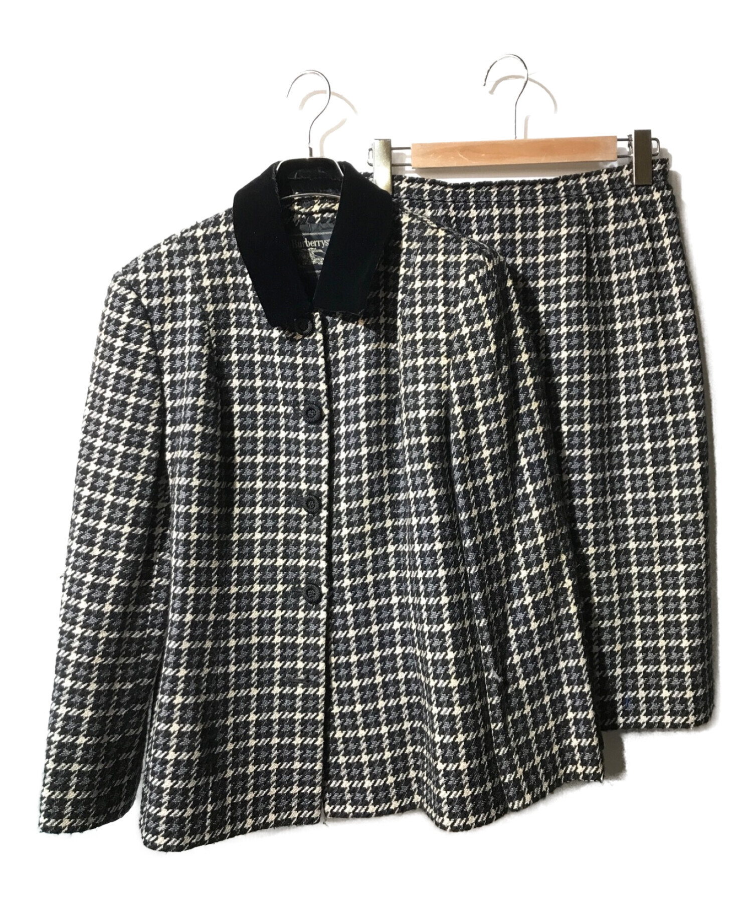 Burberry's (バーバリーズ) シルク混ツイードセットアップ ネイビー サイズ:11