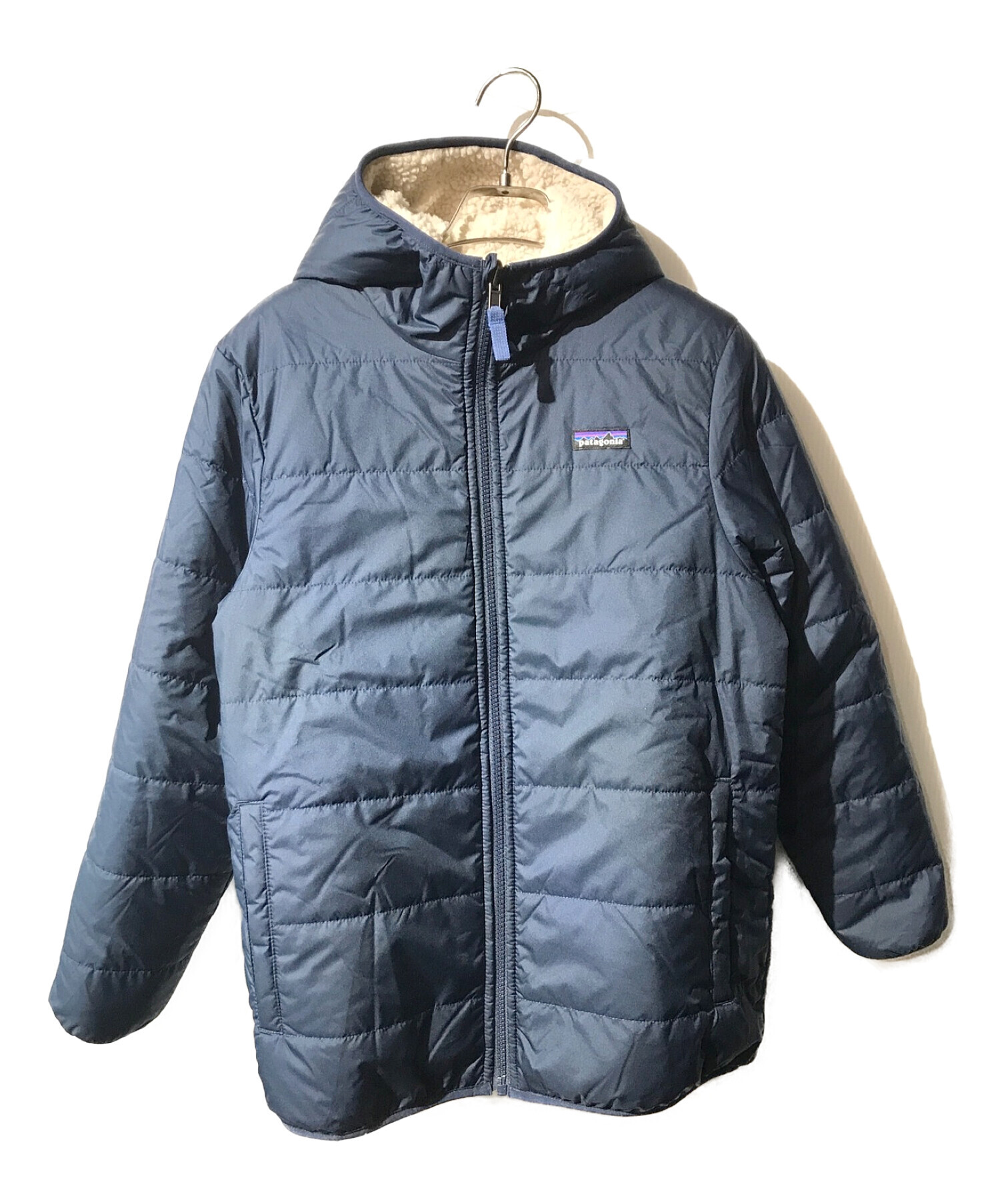 Patagonia (パタゴニア) リバーシブル・レディ・フレディ・フーディ アイボリー×ネイビー サイズ:XL