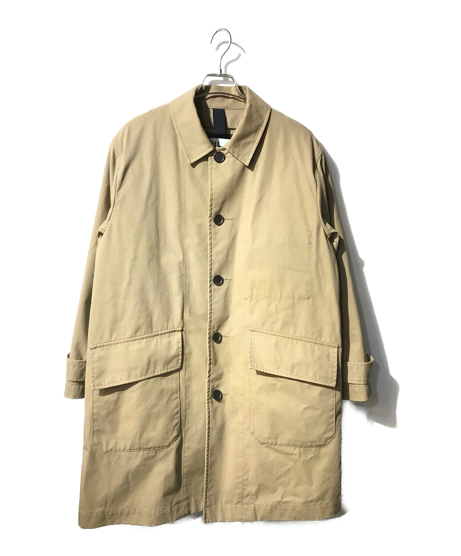 MHL (エムエイチエル) PROOFED COTTON NYLON TWILL COAT ブラウン サイズ:Ⅿ