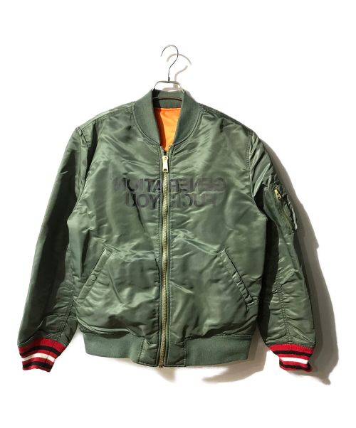 coachesjacketsupreme x undercover MA-1 OLIVE M 納品書タグ付