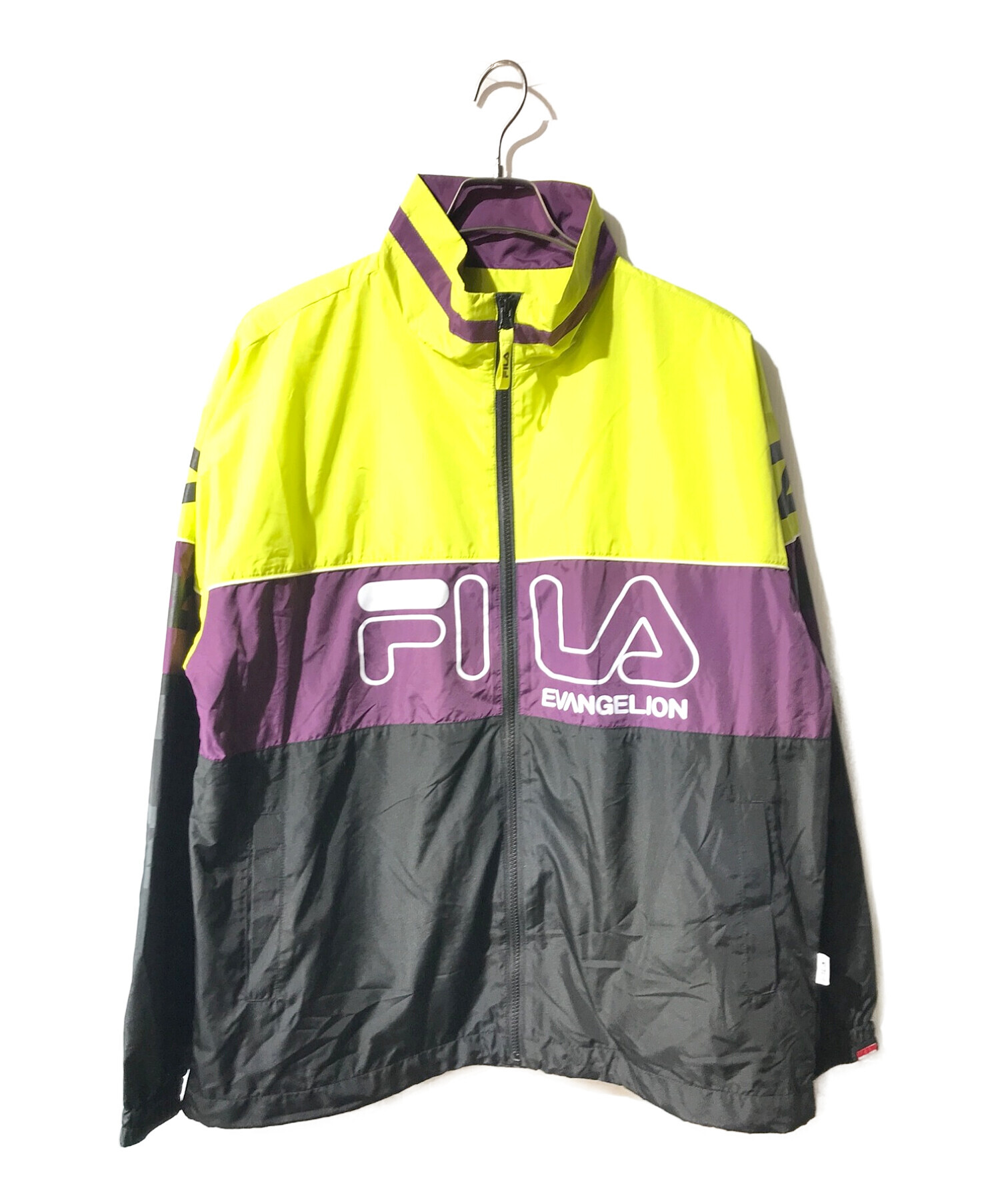 中古・古着通販】FILA (フィラ) ジップジャケット イエロー×ネイビー