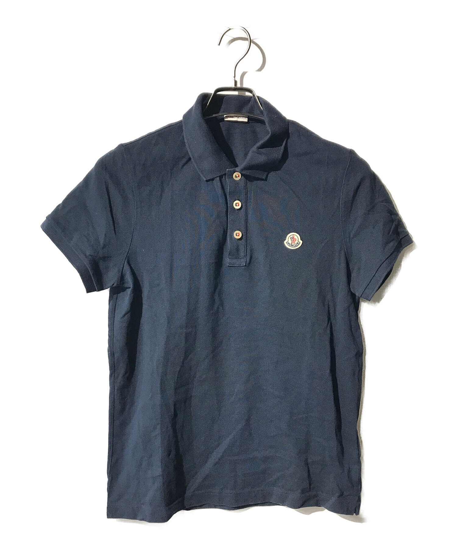 MONCLER (モンクレール) MAGLIA POLO MANICA CORTA/トリコロールポロシャツ ネイビー サイズ:S