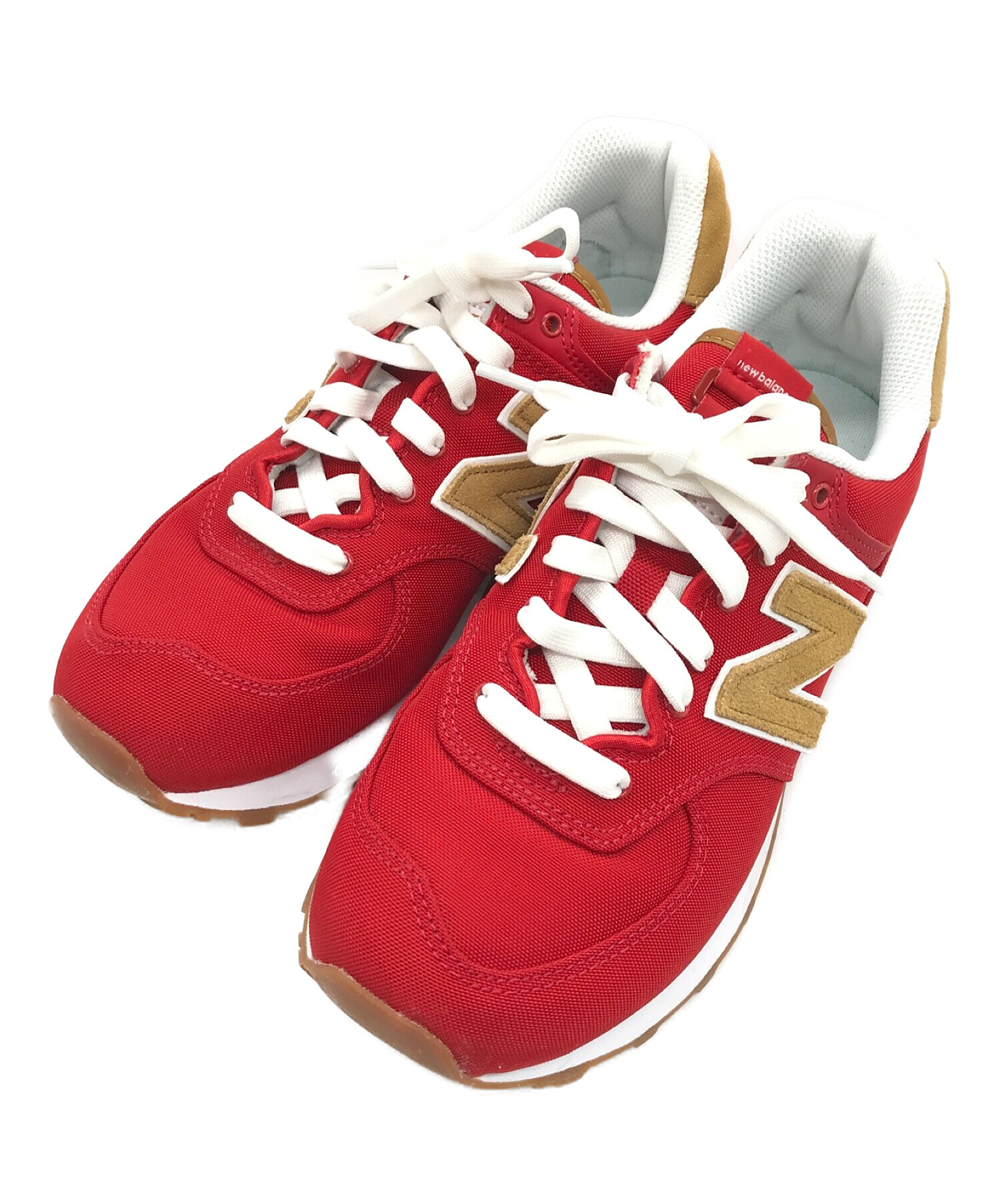 NEW BALANCE (ニューバランス) ML574BN2/ローカットスニーカー レッド サイズ:25.5cm