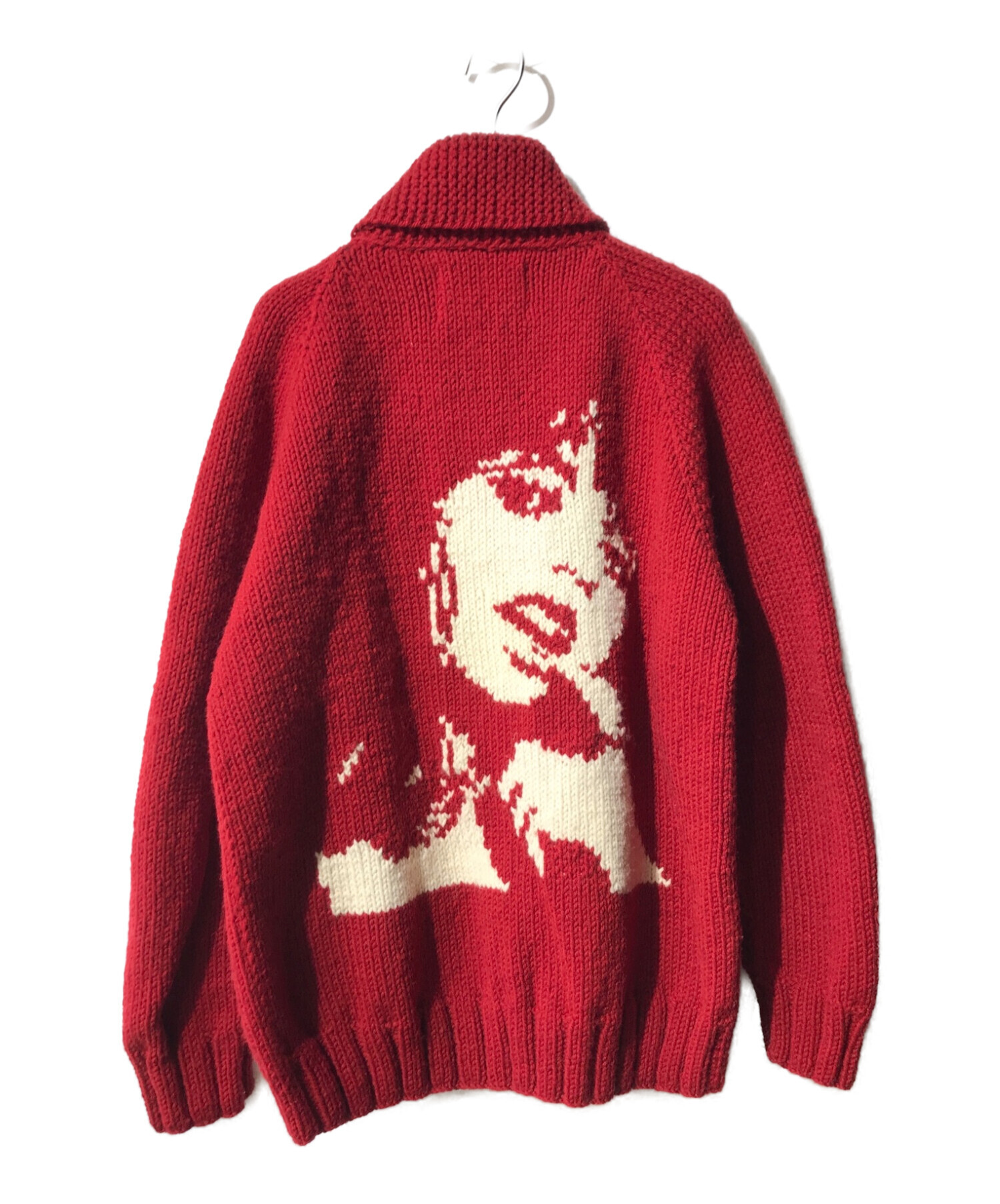 定番 WDS X GLAMOUR HYSTERIC カーディガン KNIT RED CARDIGAN