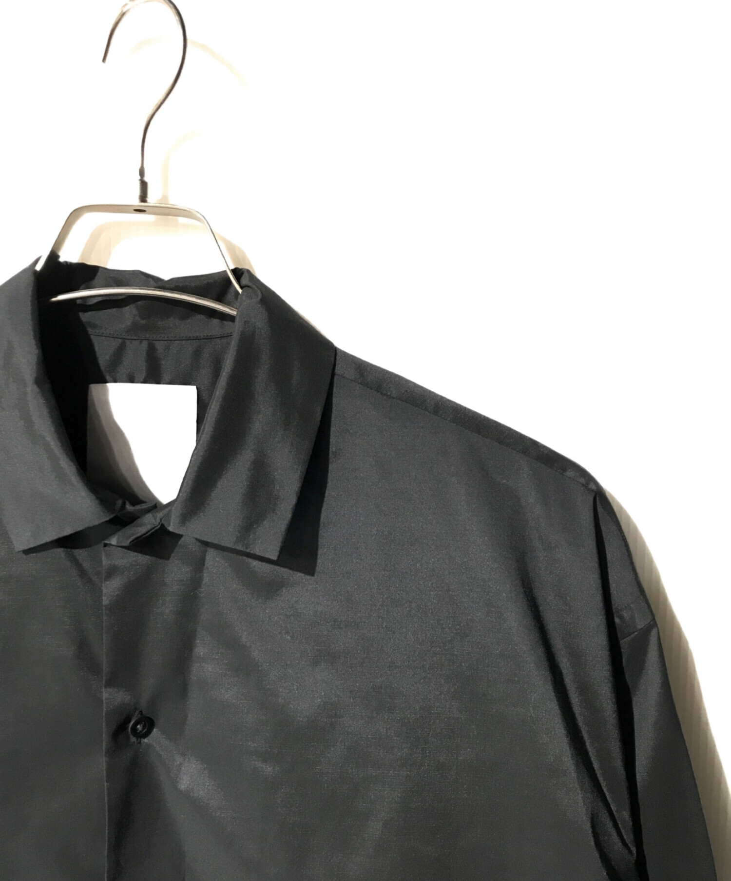 ONE GRAVITY (ワングラヴィティ) ストレッチタフタオーバーレイヤーシャツ ブラック サイズ:S