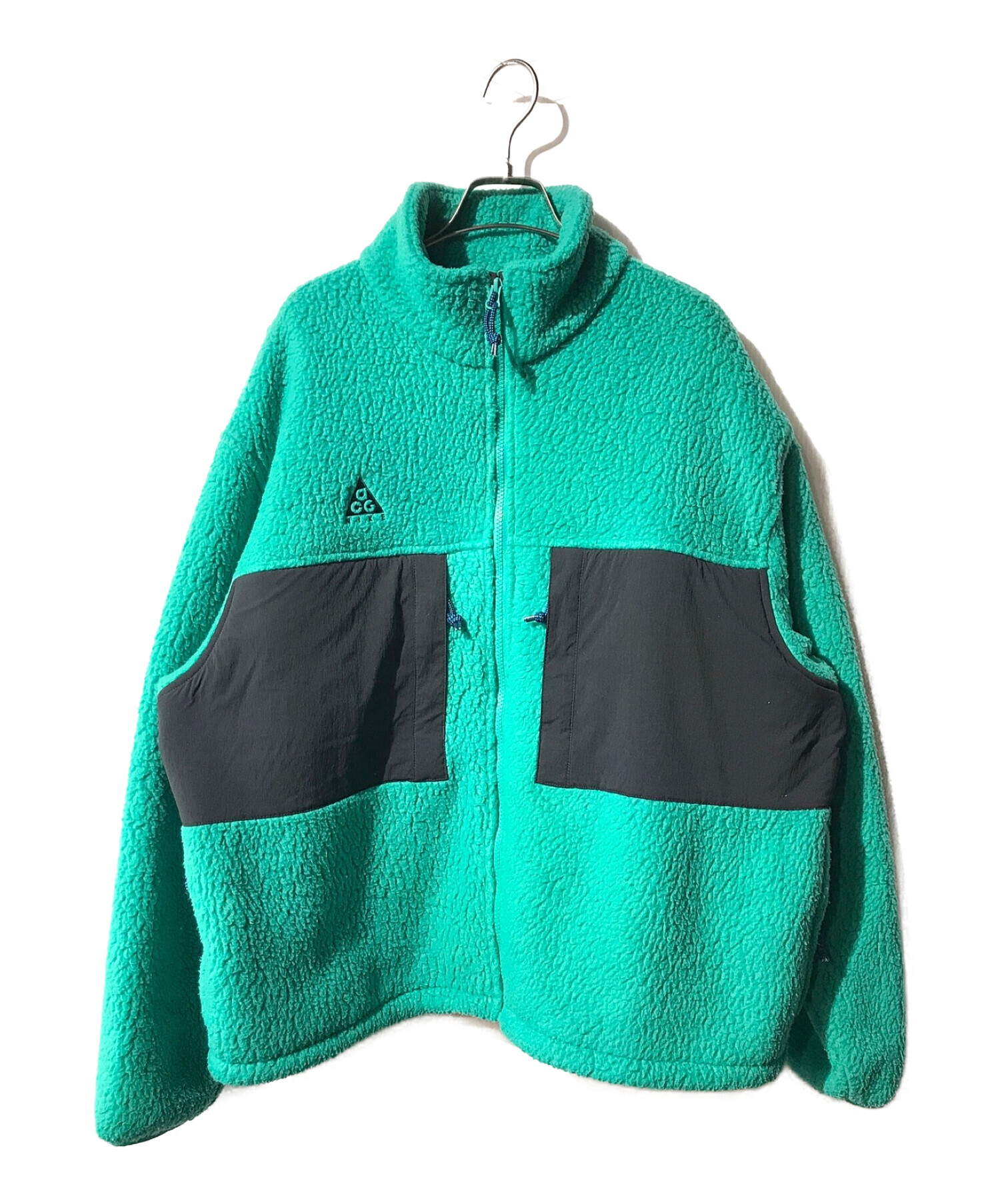 NIKE (ナイキ) ACG MICROFLEECE JACKT グリーン×ブラック サイズ:XL