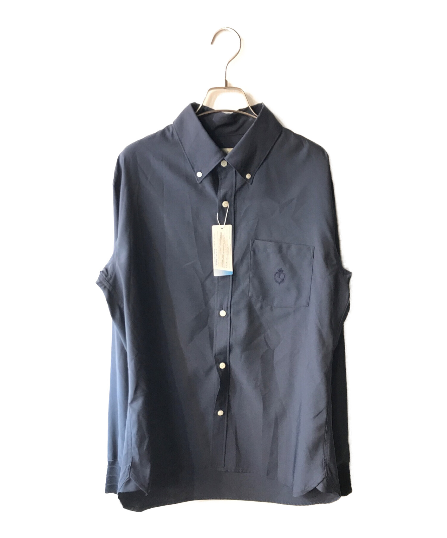 The DUFFER of ST.GEORGE (ザ ダファーオブセントジョージ) COOLMAX RIBBED SHIRT ネイビー サイズ:Ｌ  未使用品