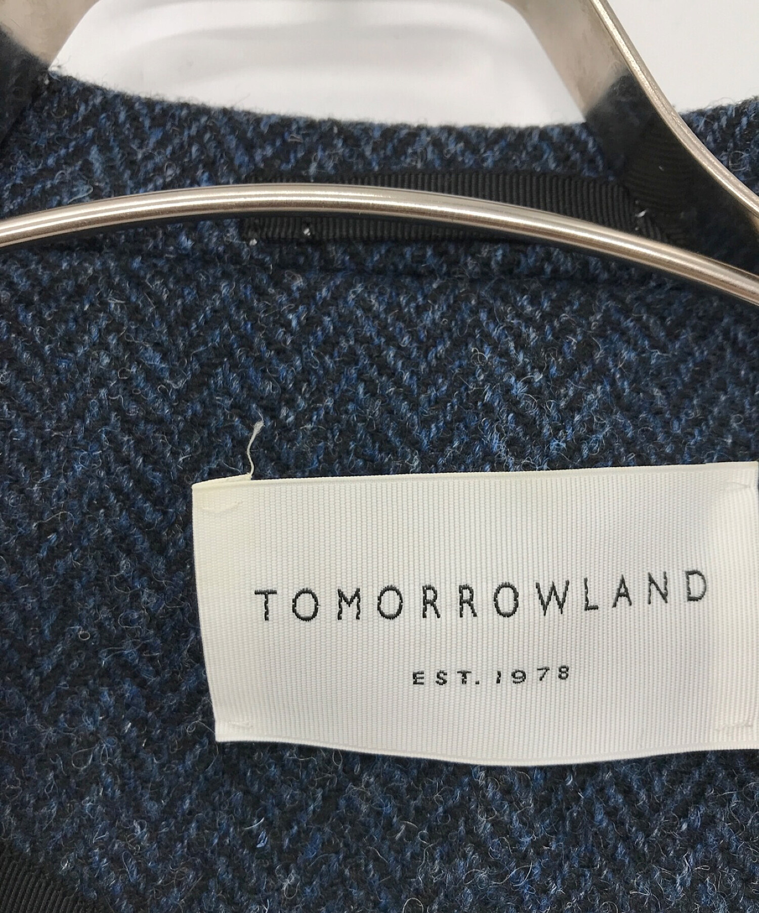 TOMORROW LAND (トゥモローランド) Harris Tweed (ハリスツイード) テーラードジャケット ネイビー サイズ:46