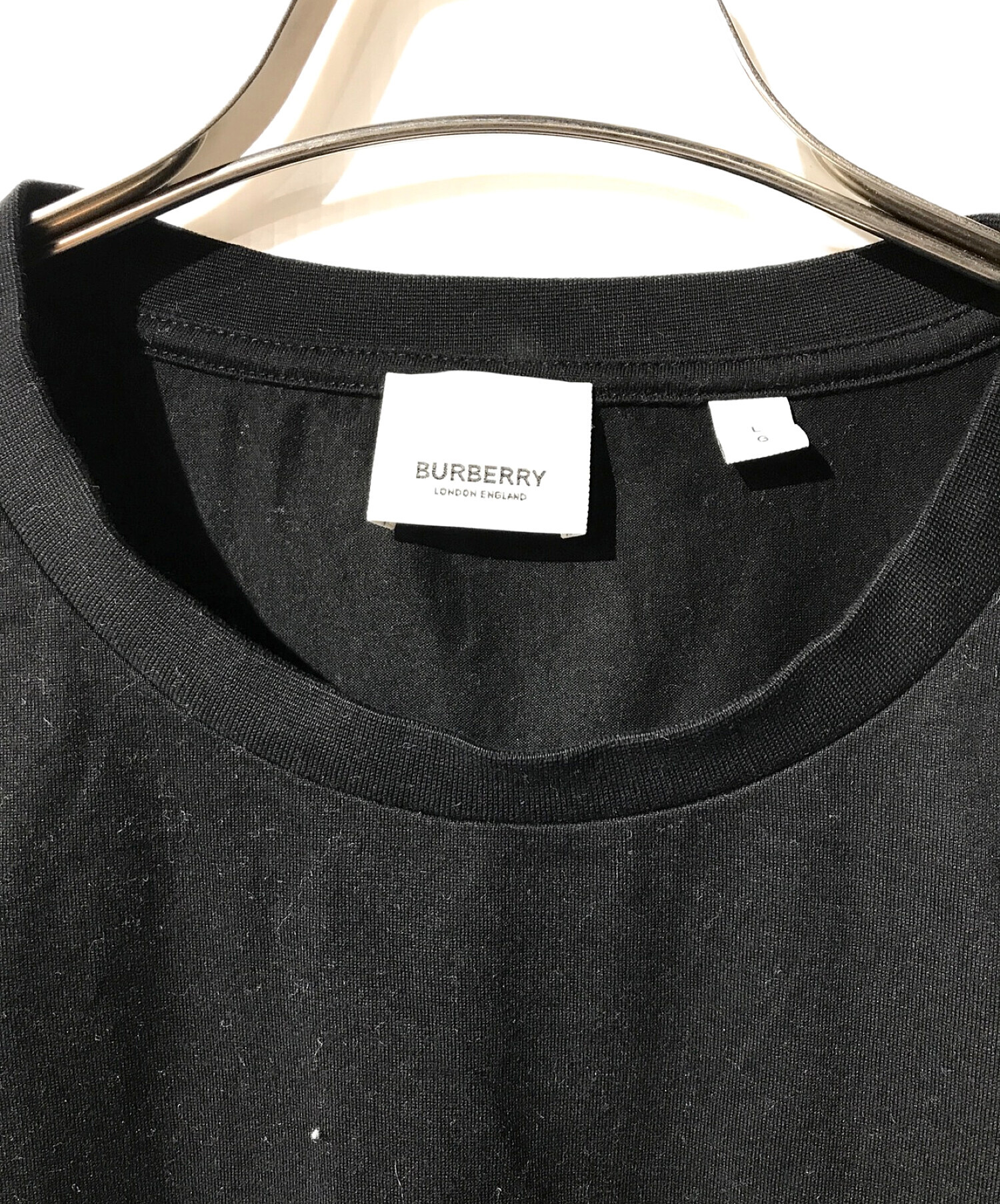 中古・古着通販】BURBERRY (バーバリー) Teslow ロゴテープ Tシャツ ブラック サイズ:L｜ブランド・古着通販  トレファク公式【TREFAC FASHION】スマホサイト