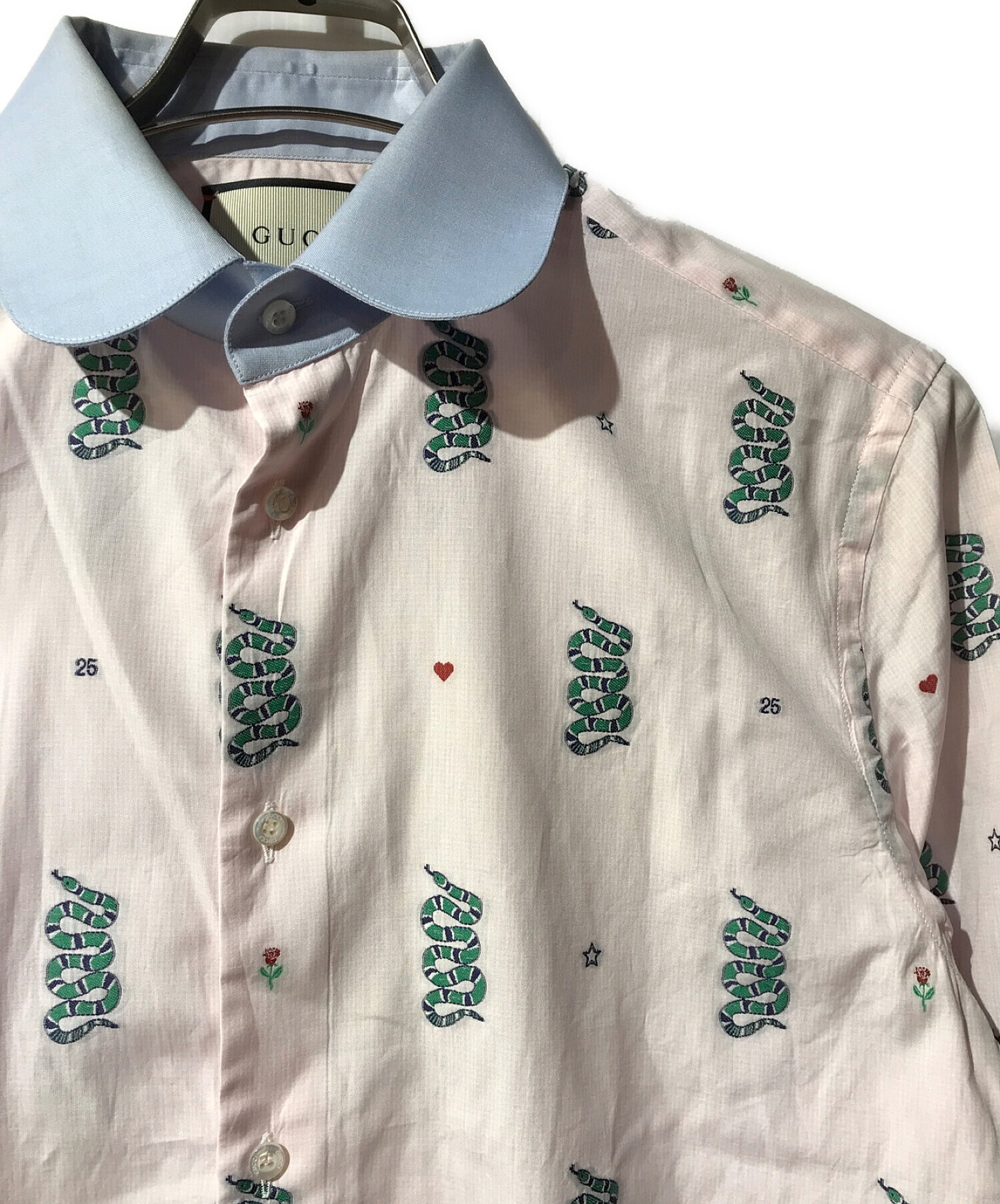 中古・古着通販】GUCCI (グッチ) スネークエンブロイダリーシャツ