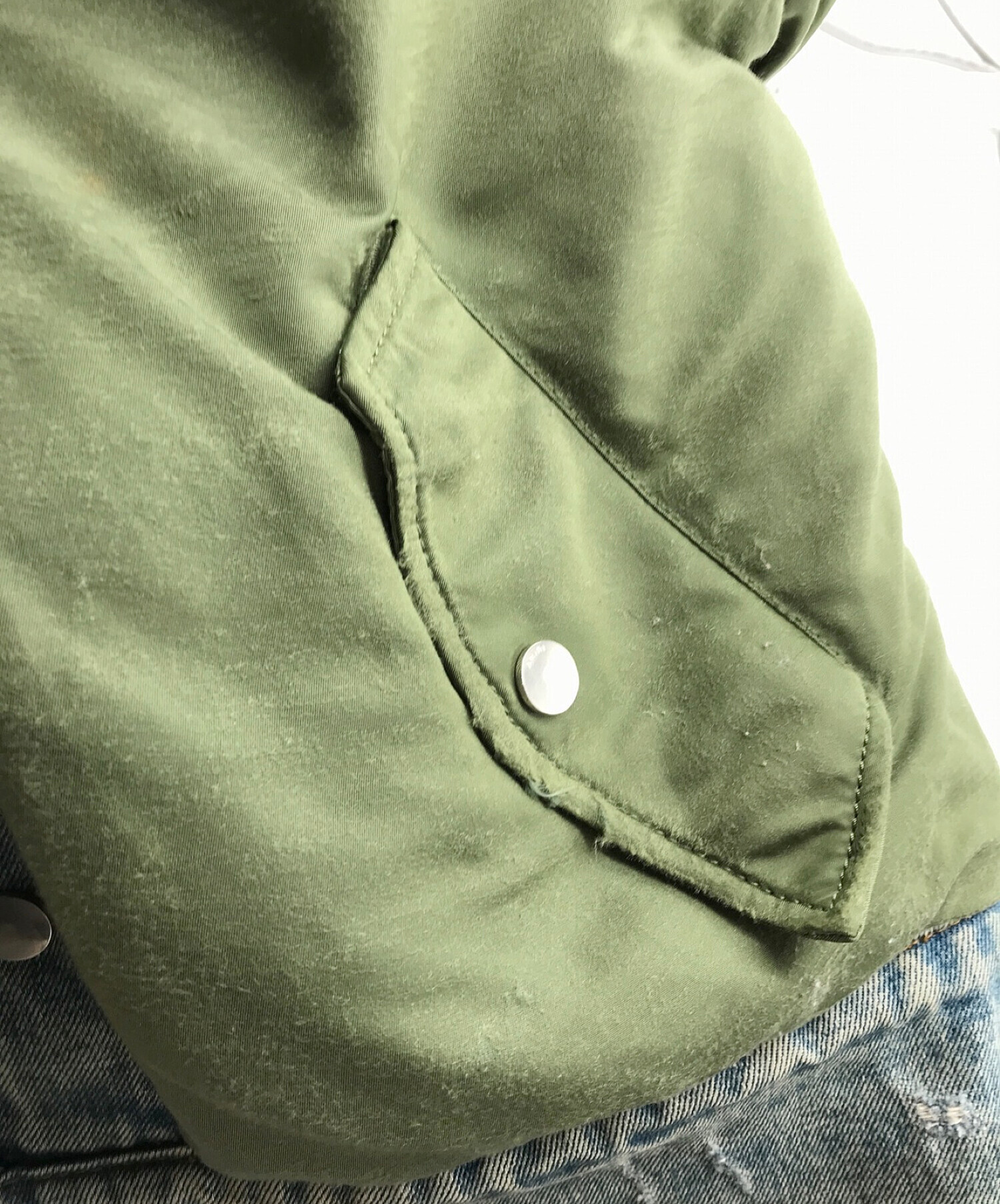 AMIRI (アミリ) リバーシブルボンバージャケット カーキ×ブルー サイズ:XS