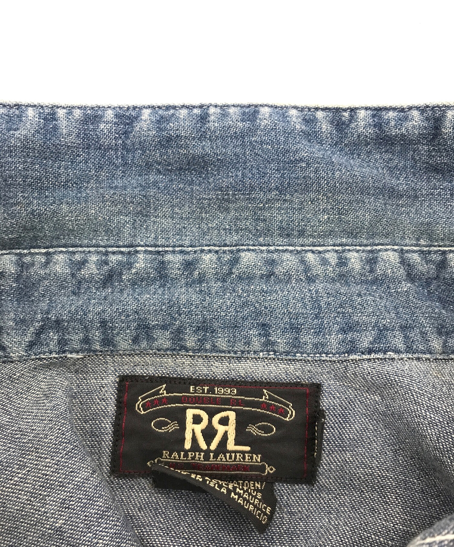 RRL (ダブルアールエル) デニムウエスタンシャツ インディゴ サイズ:M