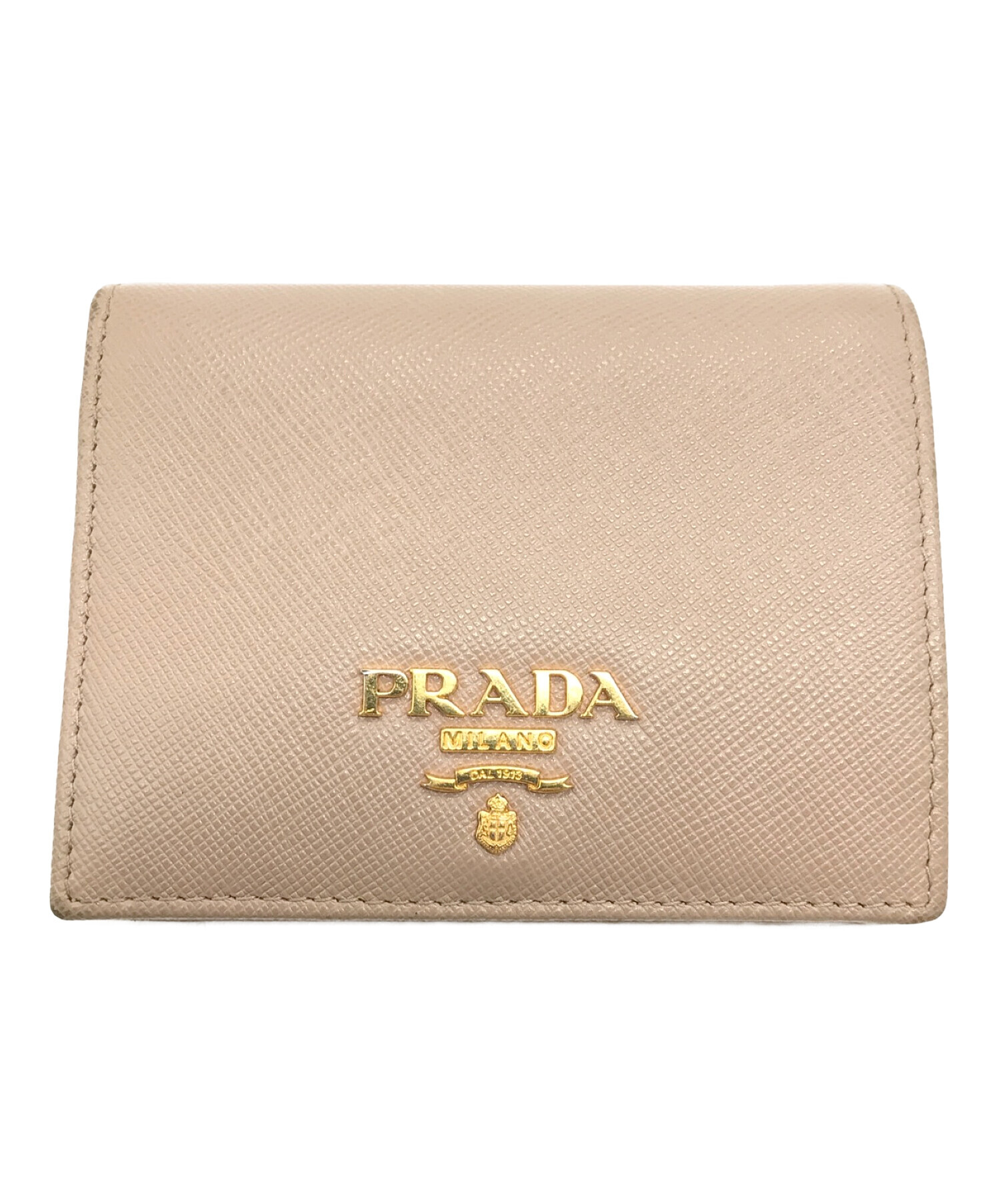 中古・古着通販】PRADA (プラダ) 2つ折り財布 ベージュ｜ブランド