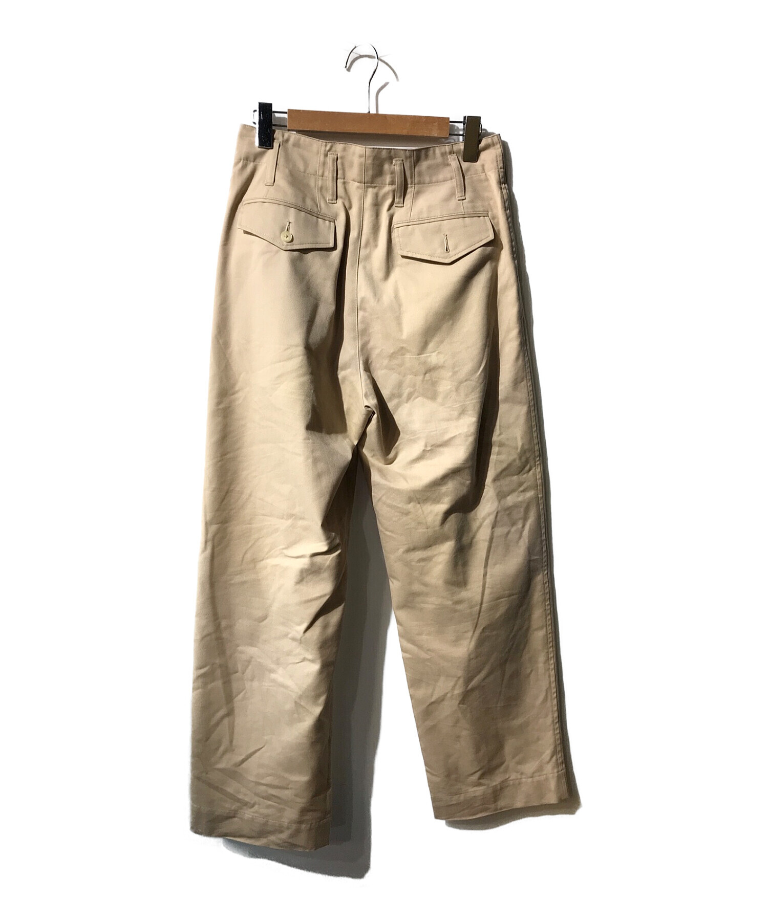 中古・古着通販】AURALEE (オーラリー) SUPER FINE WOOL COTTON TWILL SLACKS ベージュ  サイズ:4｜ブランド・古着通販 トレファク公式【TREFAC FASHION】スマホサイト