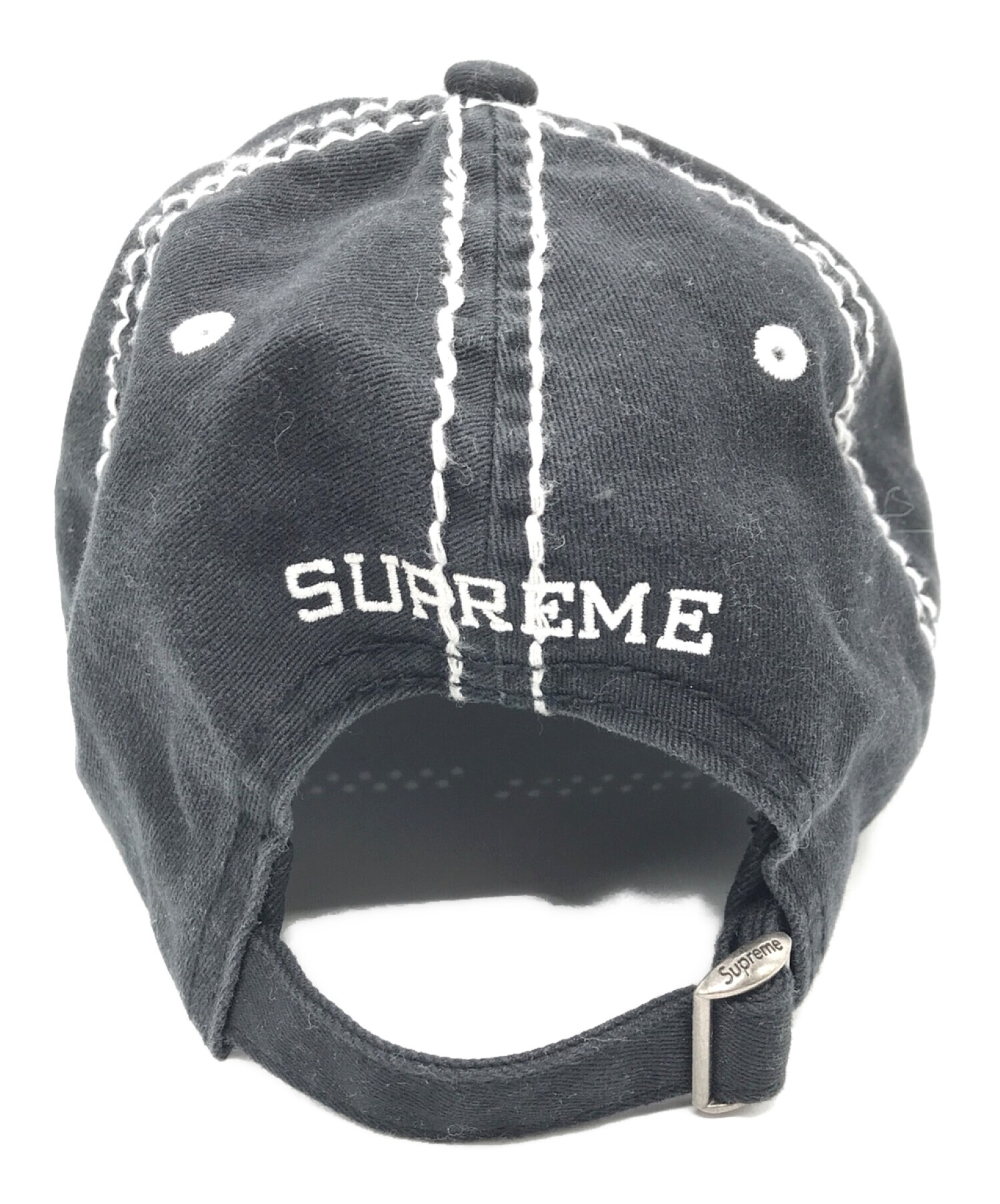 Supreme (シュプリーム) Big Stitch 6-Panel Capキャップ ブラック