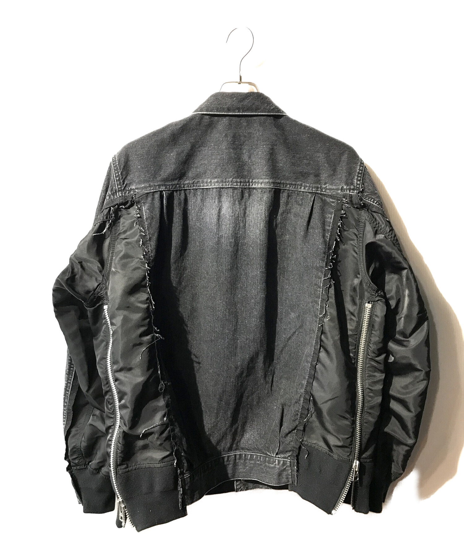 sacai (サカイ) Denim x MA-1 Jacket/ジャケット ブラック サイズ:3