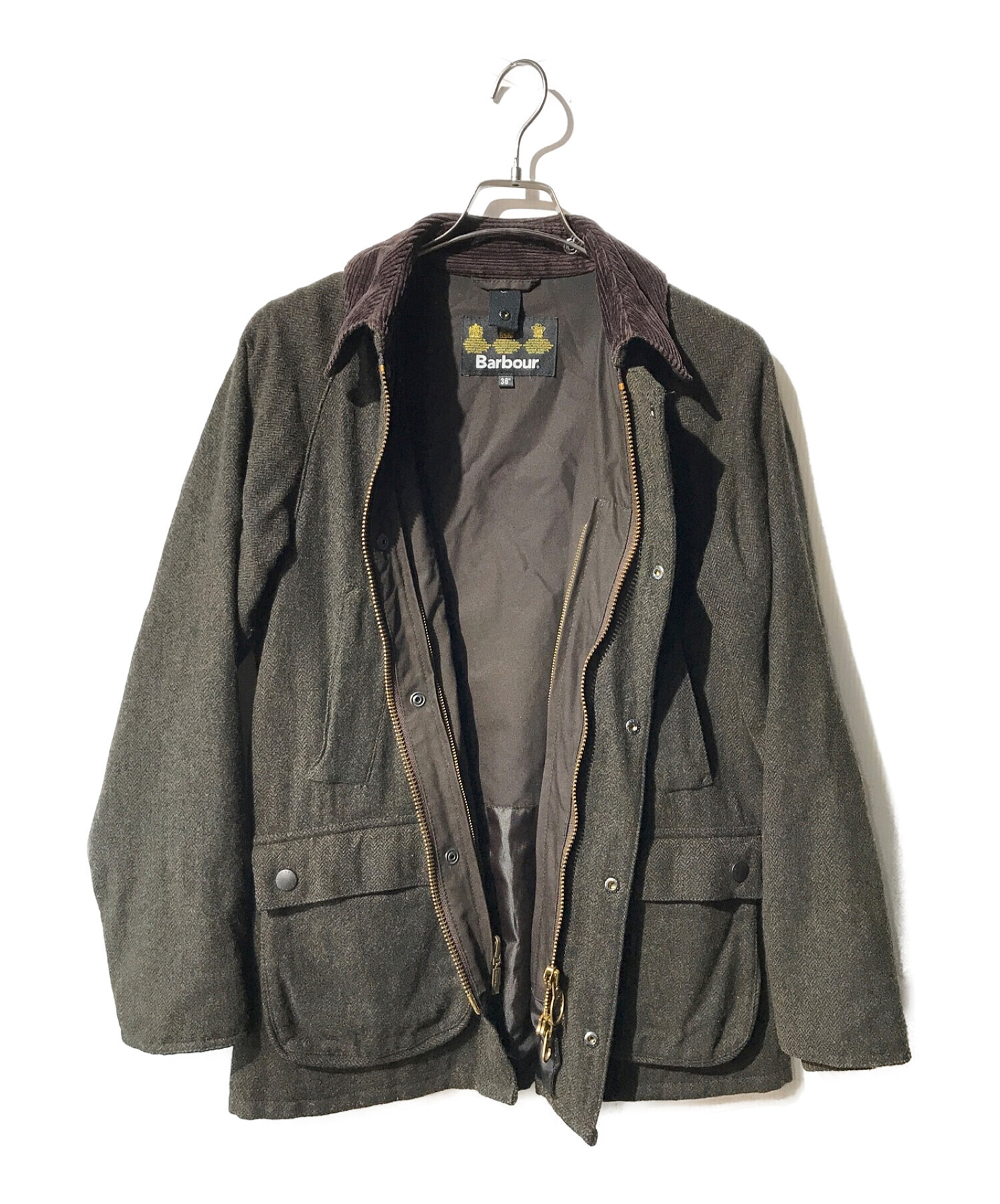 Barbour SL BEDALE WAXED TWEED バブアー ウール - ブルゾン