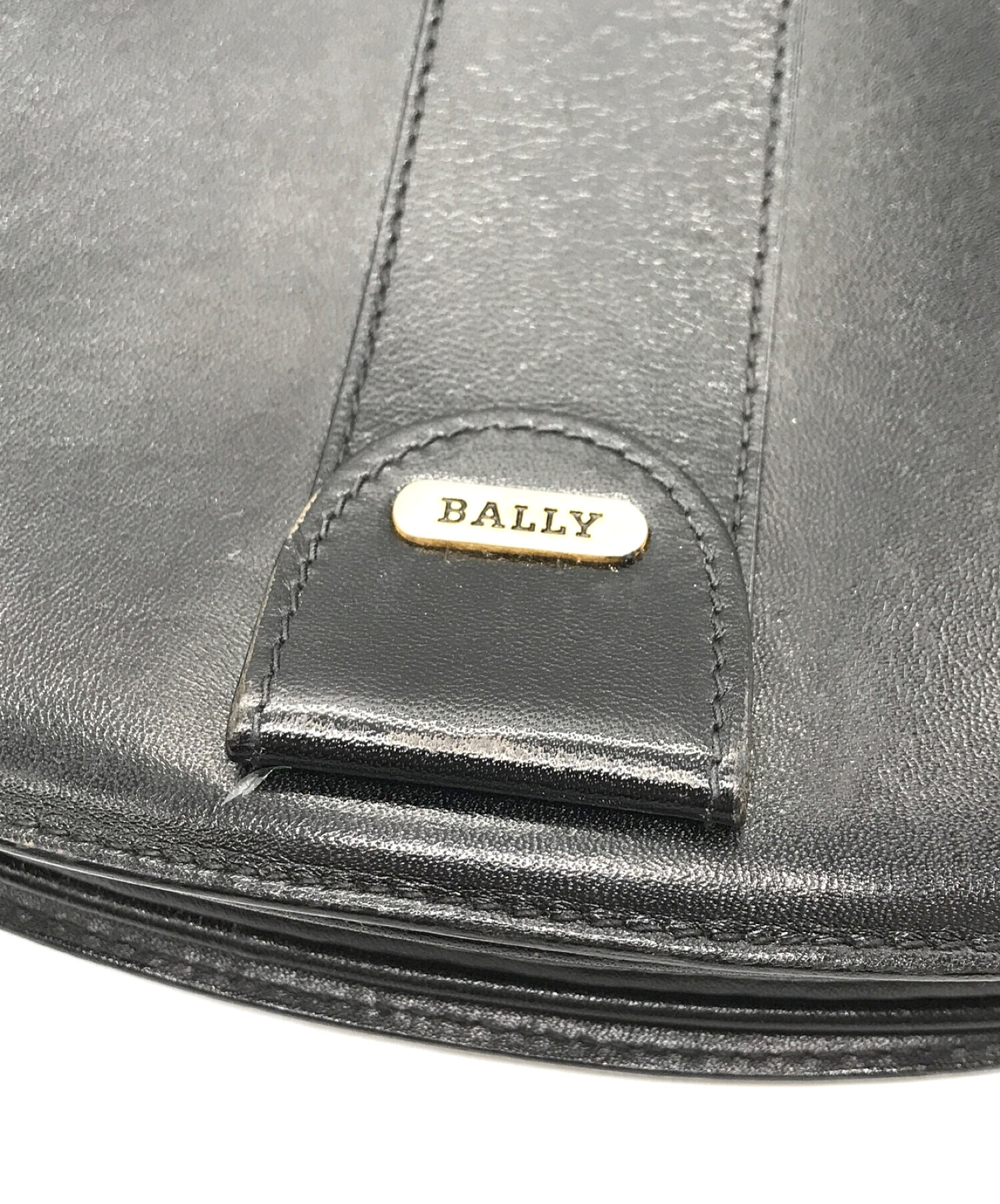 中古・古着通販】BALLY (バリー) レザーショルダーバッグ ブラック