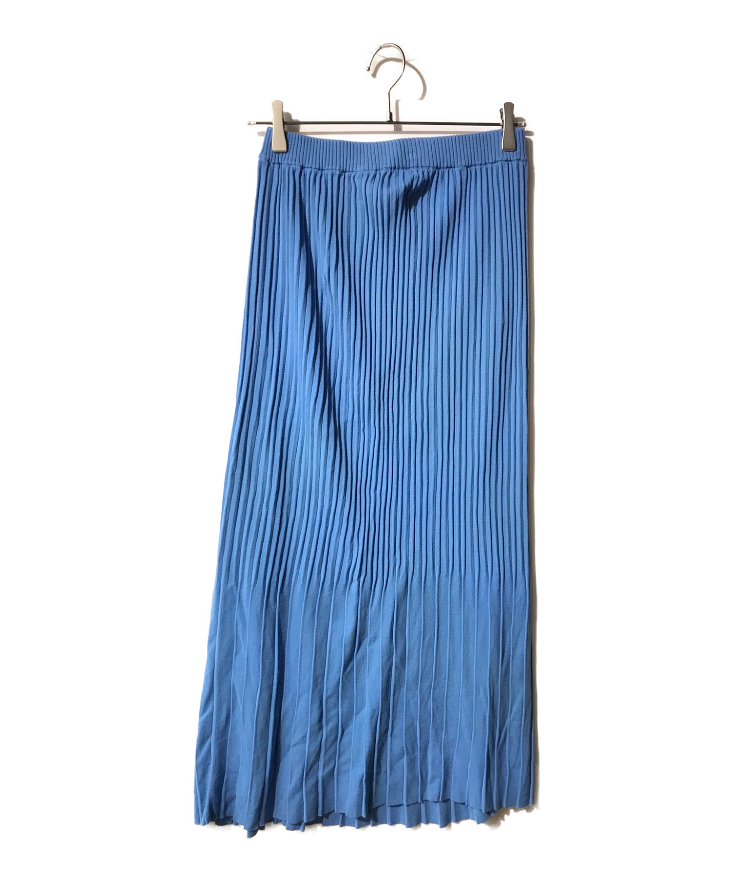 THE SHINZONE (ザ シンゾーン) KNIT PLEATS SKIRT/ニットスカート ブルー サイズ:FO