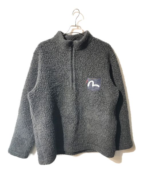 中古・古着通販】EVISU (エビス) ハーフジップボアジャケット グレー