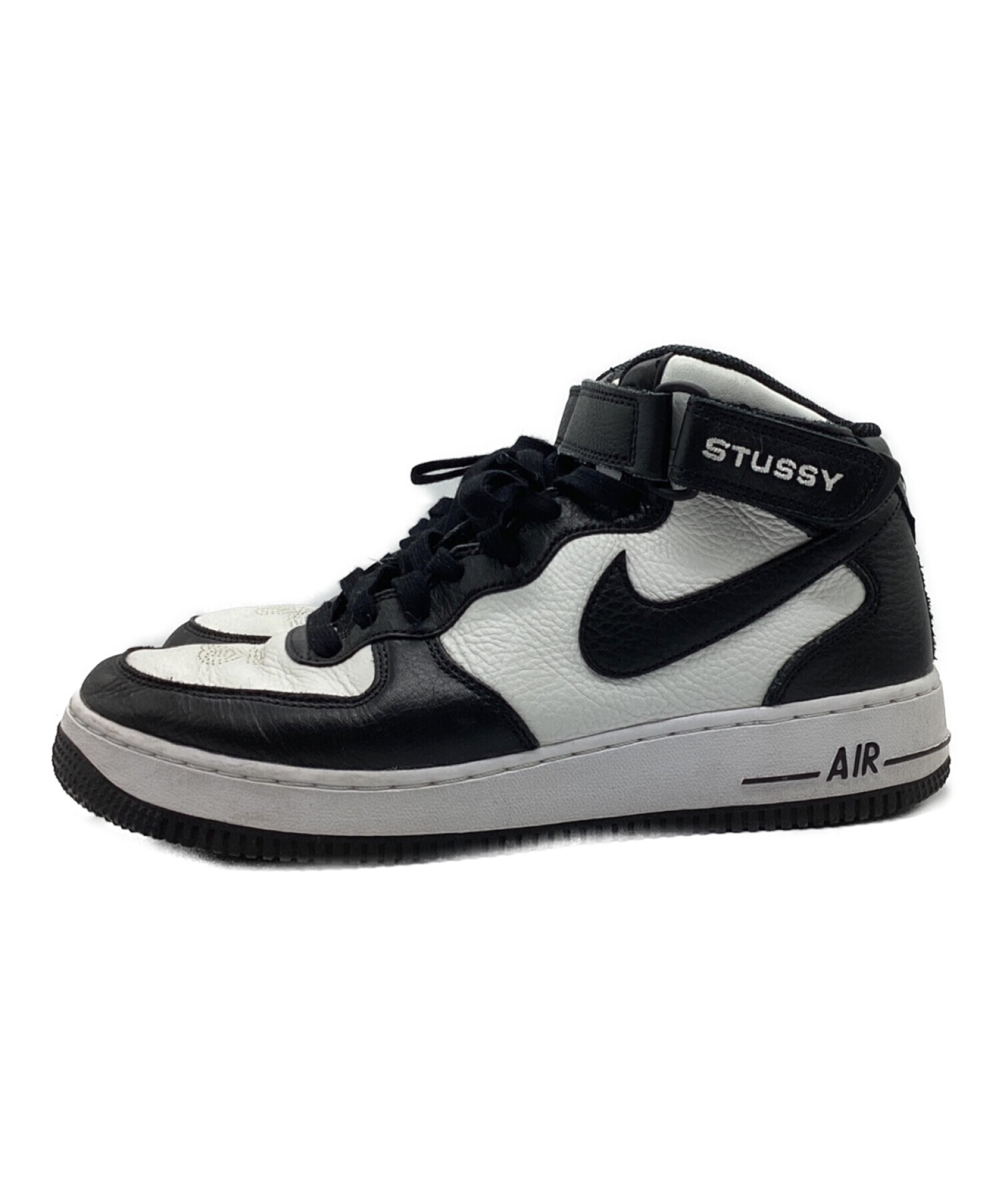 NIKE (ナイキ) stussy (ステューシー) AIR FORCE 1 '07 MID SP ホワイト×ブラック サイズ:26.5㎝