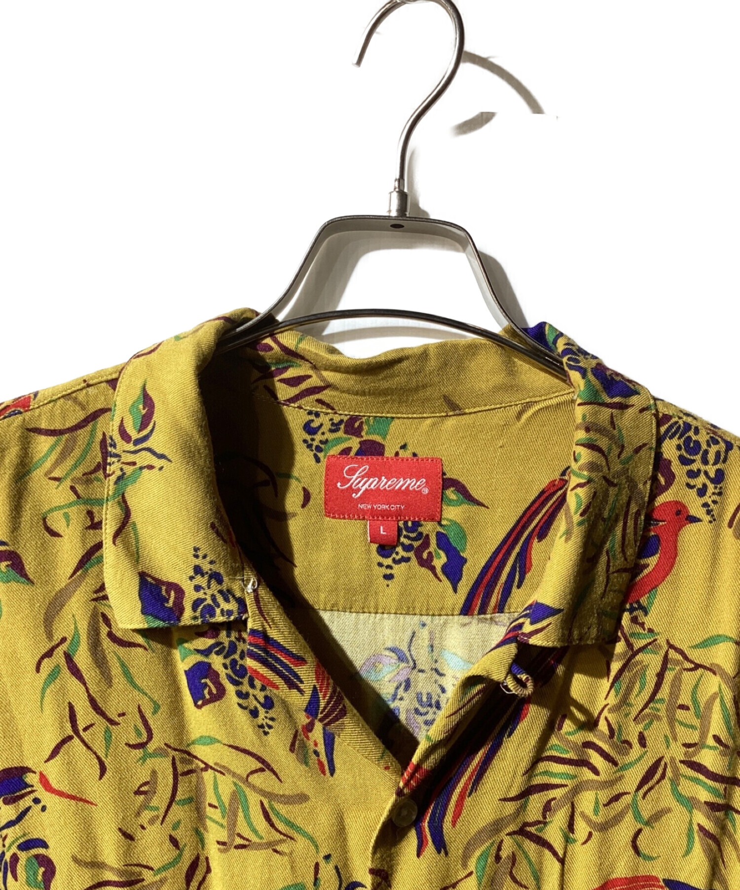 supreme Birds Of Paradise Rayon Shirt 黒Lシャツ - シャツ