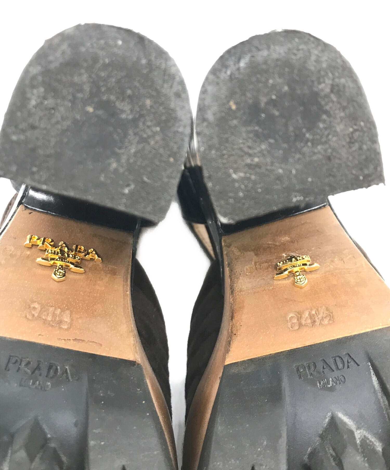 中古・古着通販】PRADA (プラダ) スウェードサンダル ブラウン サイズ