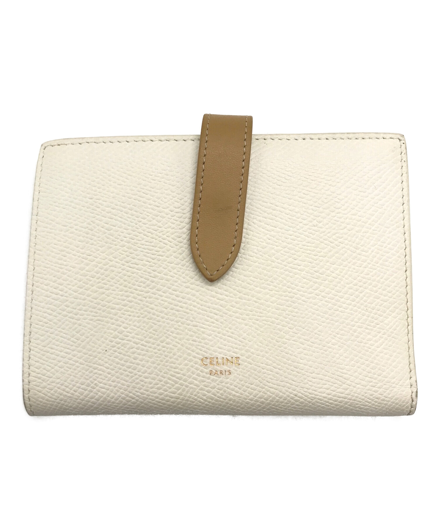 中古・古着通販】CELINE (セリーヌ) ミディアム ストラップウォレット ベージュ×アイボリー｜ブランド・古着通販 トレファク公式【TREFAC  FASHION】スマホサイト