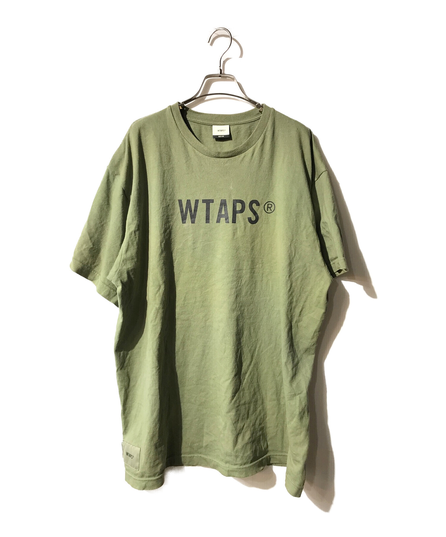 WTAPS (ダブルタップス) ロゴプリントTシャツ カーキ サイズ:Ｘ03