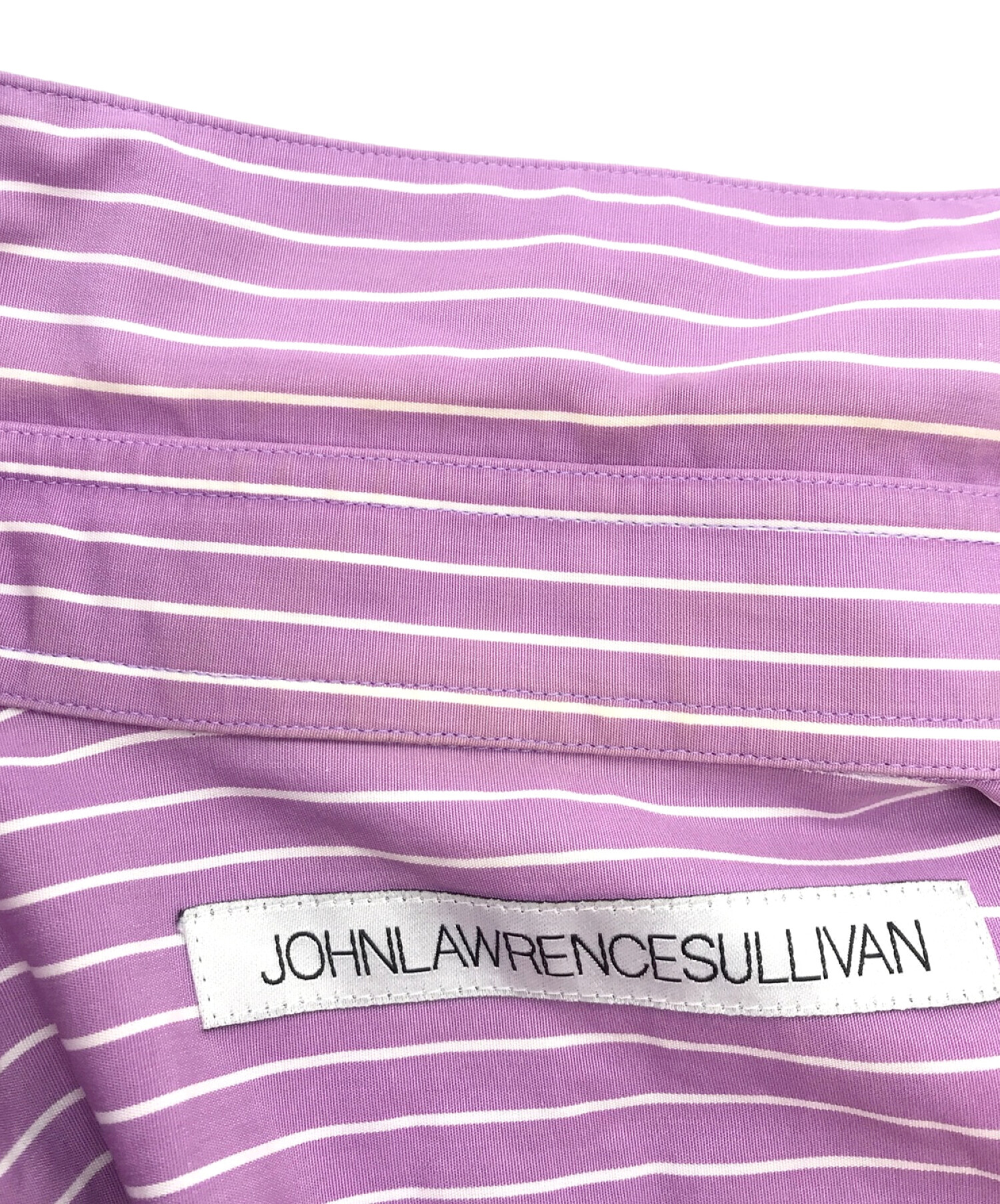 JOHN LAWRENCE SULLIVAN (ジョンローレンスサリバン) ストライプシャツ ピンク×ホワイト サイズ:サイズ表記無